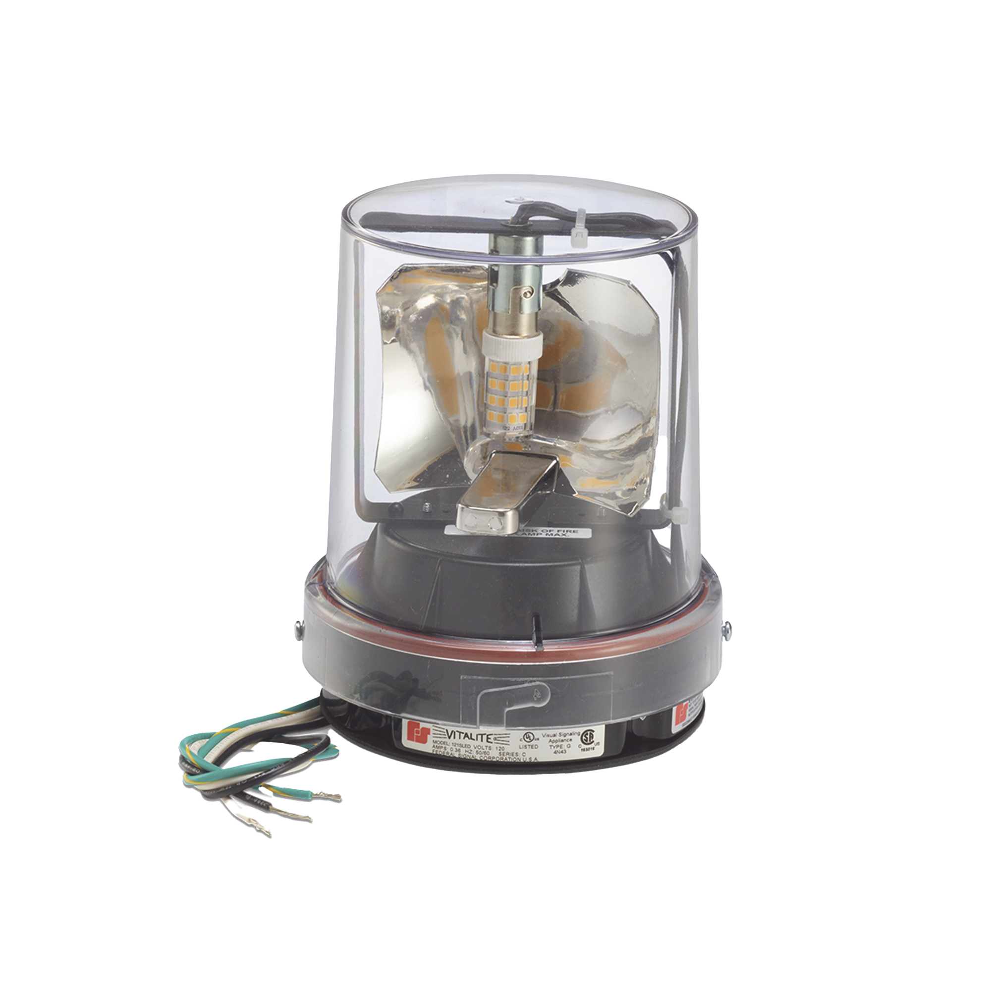 Luz de advertencia LED giratoria de 360 grados Vitalite® en color Claro de 24 VCD