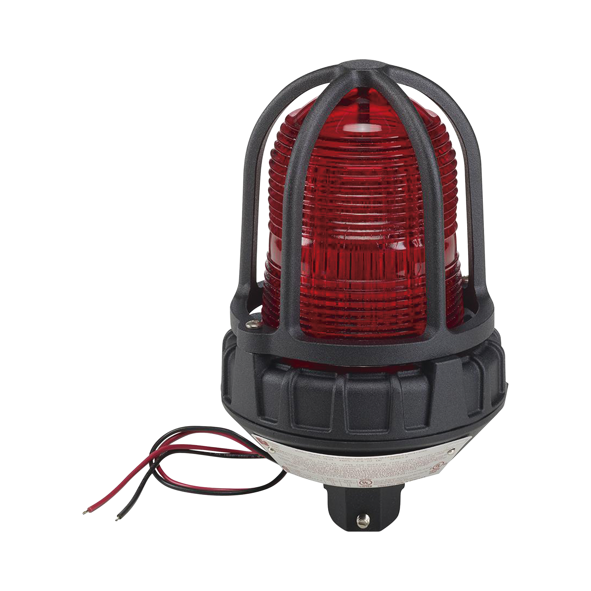 Luz estroboscópica para ubicaciónes peligrosas,  montaje tipo tubo, 12-24 VCD, color Rojo
