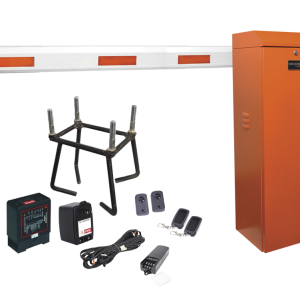 Kit COMPLETO Barrera Izquierda XBF naranja / 3M / Incluye sensor de masa, transformador, lazo, ancla, fotoceldas y 2 controles inalámbricos
