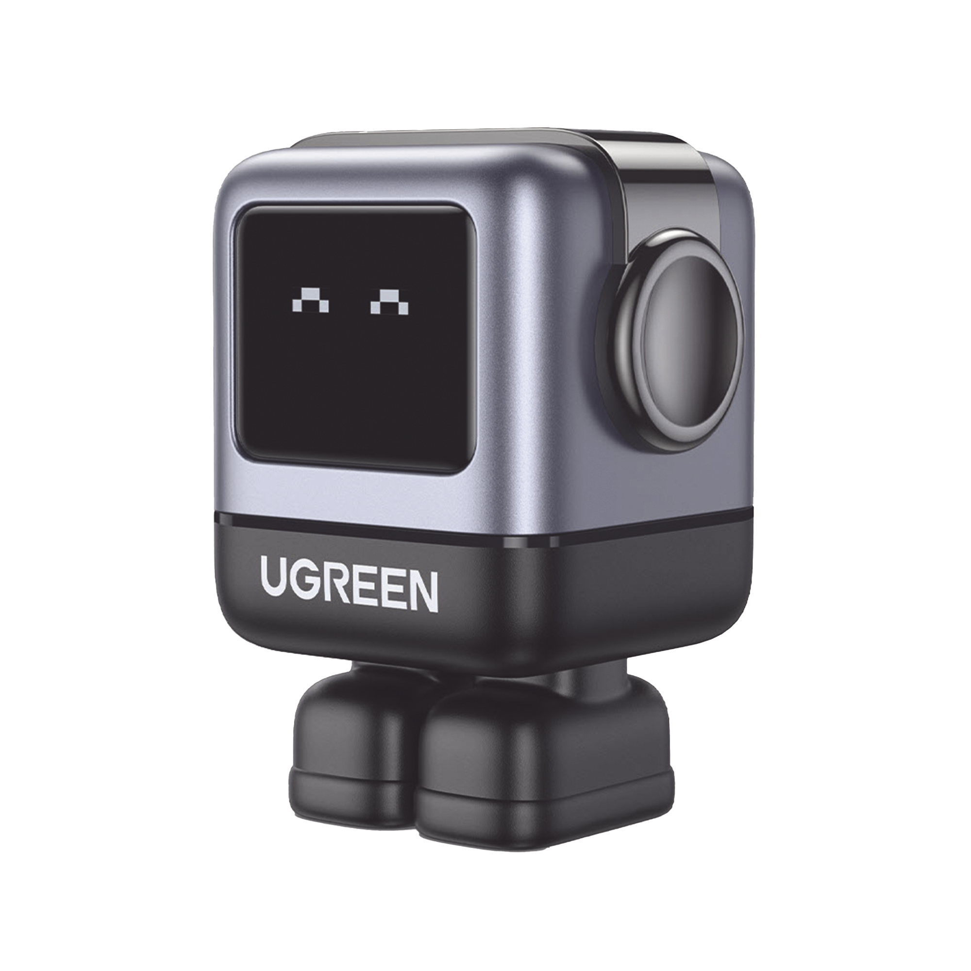 Cargador RobotGaN de 65W Serie UNO | 3 Puertos de Carga Rápida | 2 USB-C | 1 USB-A | PD 3.0 | QC 4.0 | Carga Inteligente | Tecnología GaN II | Zapato Magnético Extraíble | Carcasa Ignifuga | Pantalla LED