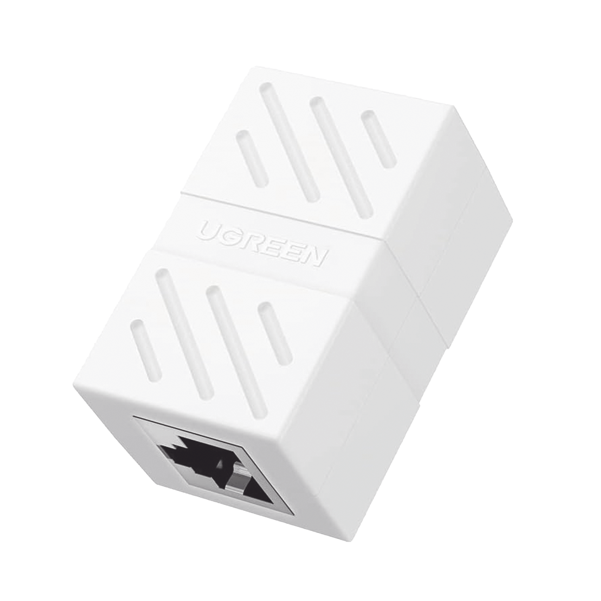 Acoplador (Extensor de Cable Ethernet RJ45 a RJ45) | 1000Mbps | Compatibilidad con Cat7 Cat6A Cat6 Cat5e | Compatible con POE | Ignífugo | ABS | Color Blanco.