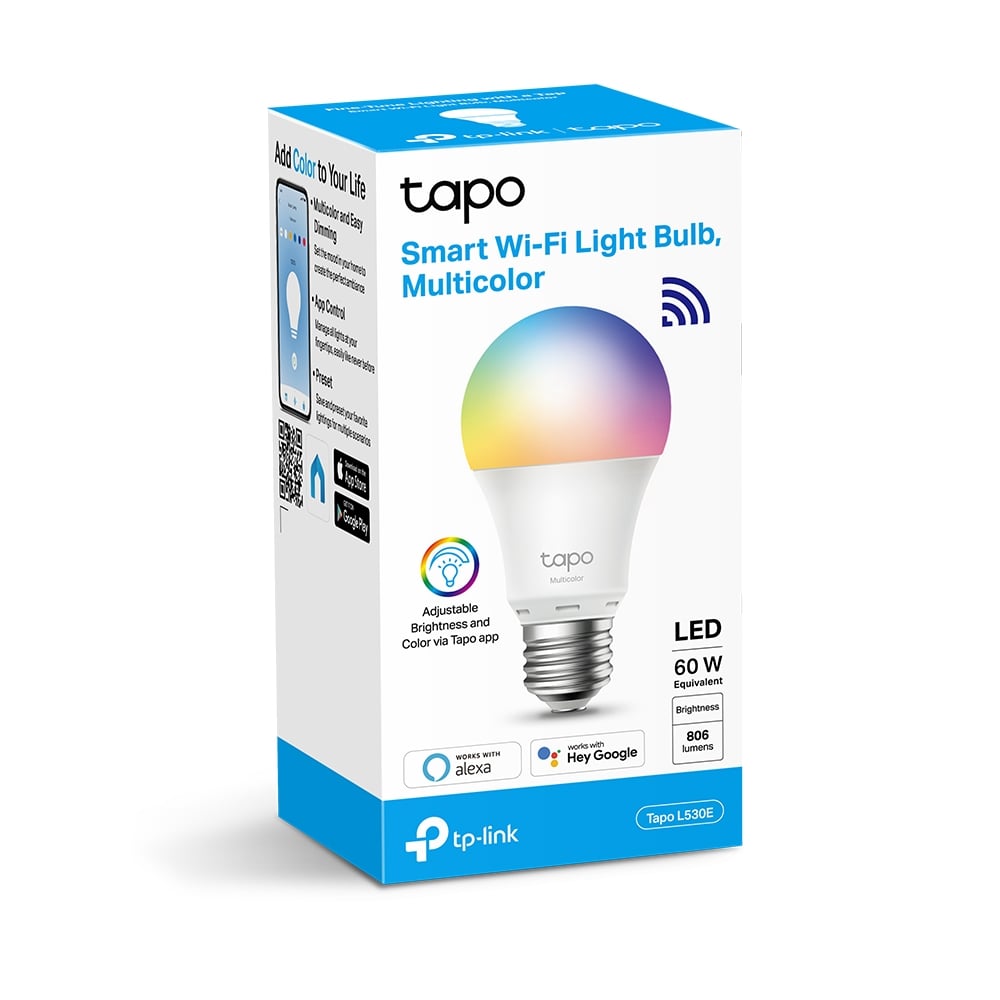Foco WIFI Multicolor / Intensidad de Color Regulable / Temporizador / Control Remoto / Control de Consumo eléctrico / Comandos de voz Alexa/Assistente Google / Matter