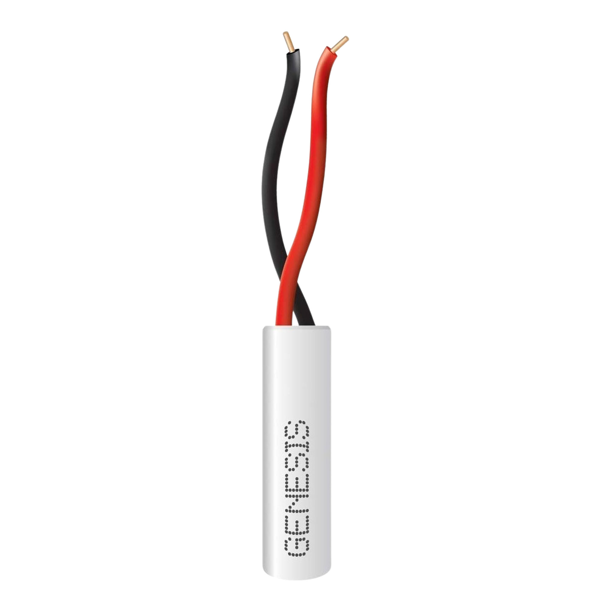 Bobina de 305 Metros / Alambre de Cobre 2 x 22 AWG / Tipo Alarmas CMR-CL3R / Riser / Para Interior / Color Blanco / Para Aplicaciones de Alarmas de Intrusión / Automatización