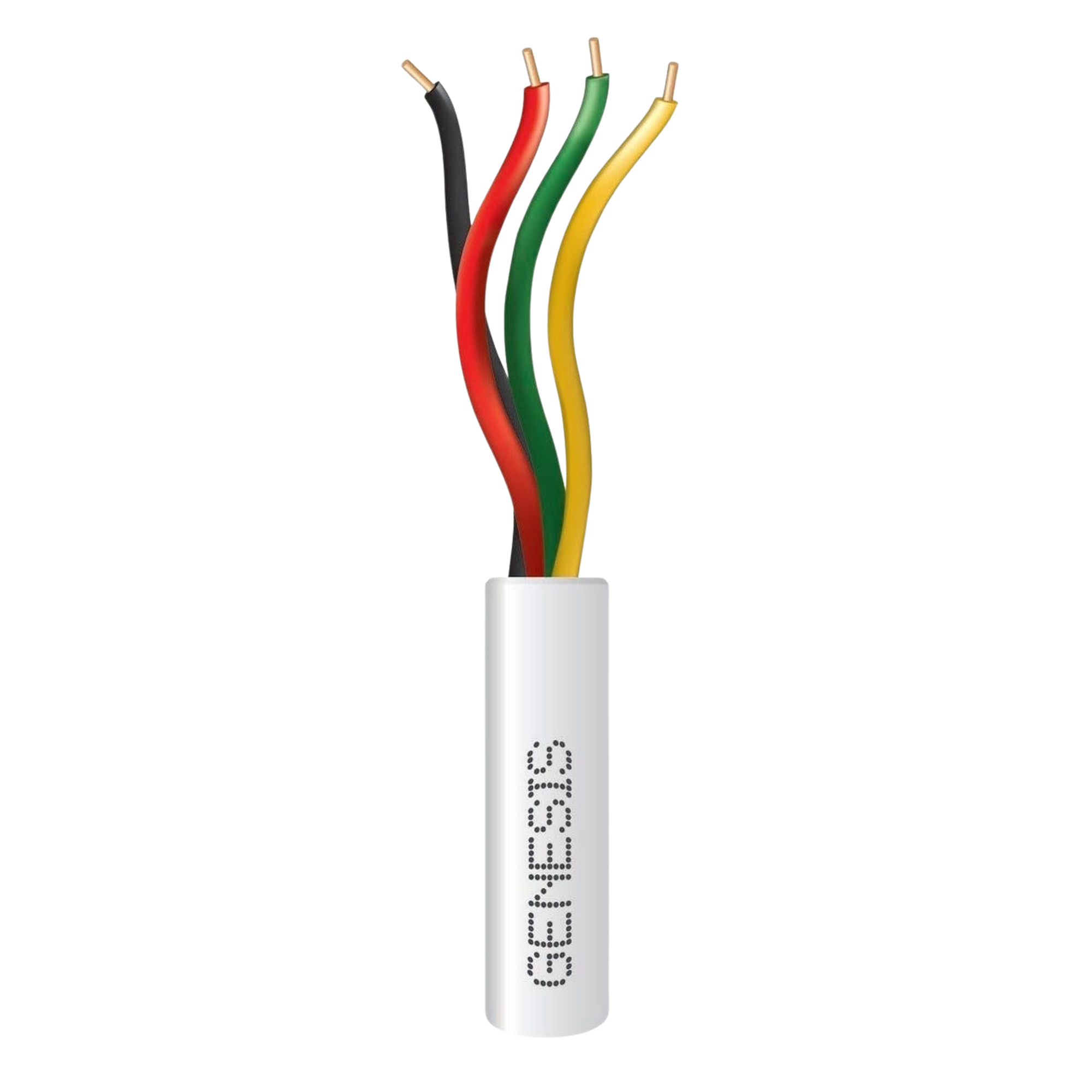Bobina de 305 Metros / Alambre de Cobre / 4 x 22 AWG / Riser / Para Interior / Color Blanco / Para Aplicaciones de Alarmas de Intrusión / Sistemas de Automatización.