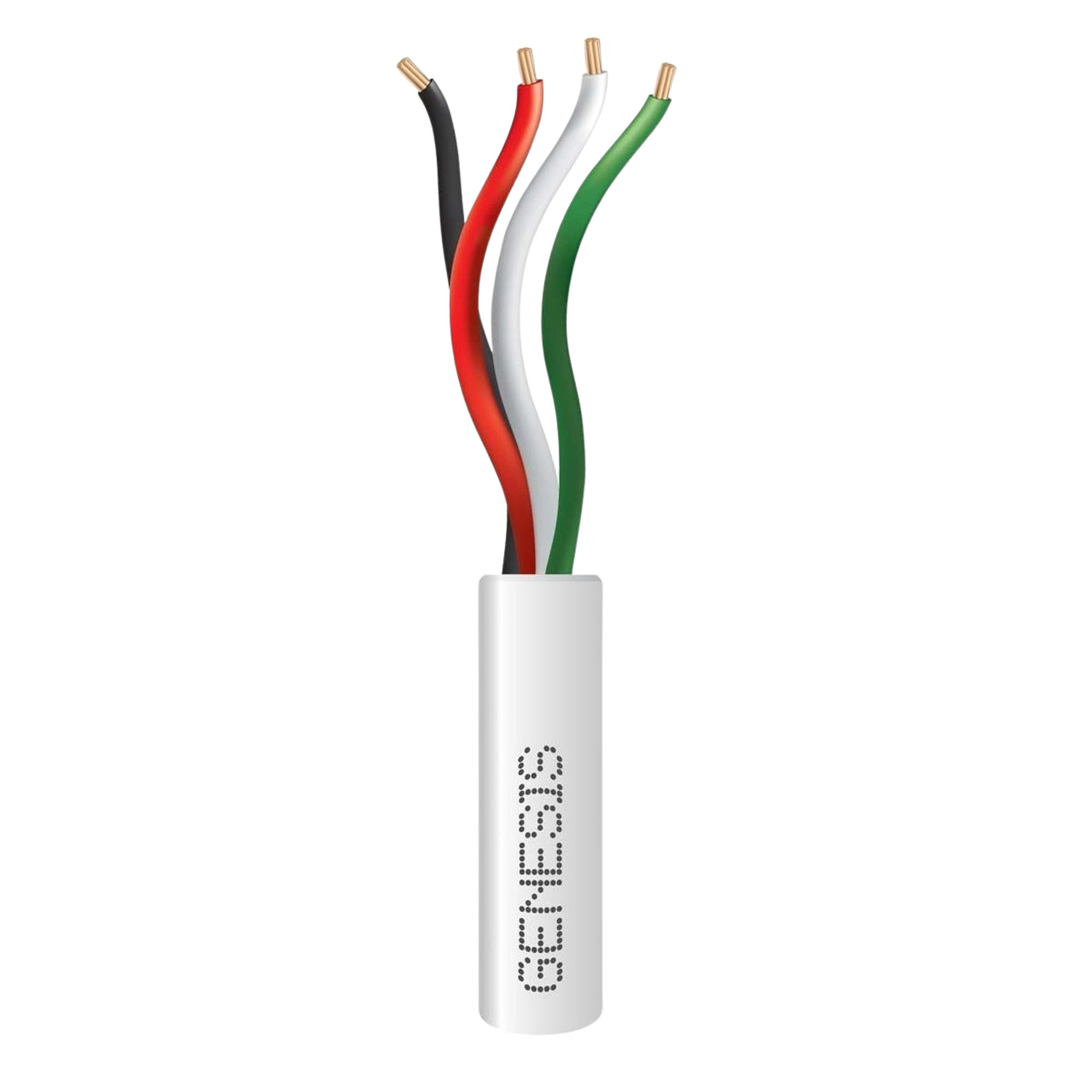 Bobina de 305 Metros /  Cable de Cobre / 4 x 22 AWG / Riser / Para Interior / Color Blanco / Para Aplicaciones de Alarmas de Intrusión y Automatización