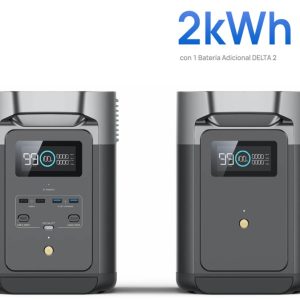 Batería de Litio LFP Inteligente de 1024Wh para Aumentar Tiempo de Respaldo Compatible con EFD330 (DELTA 2)