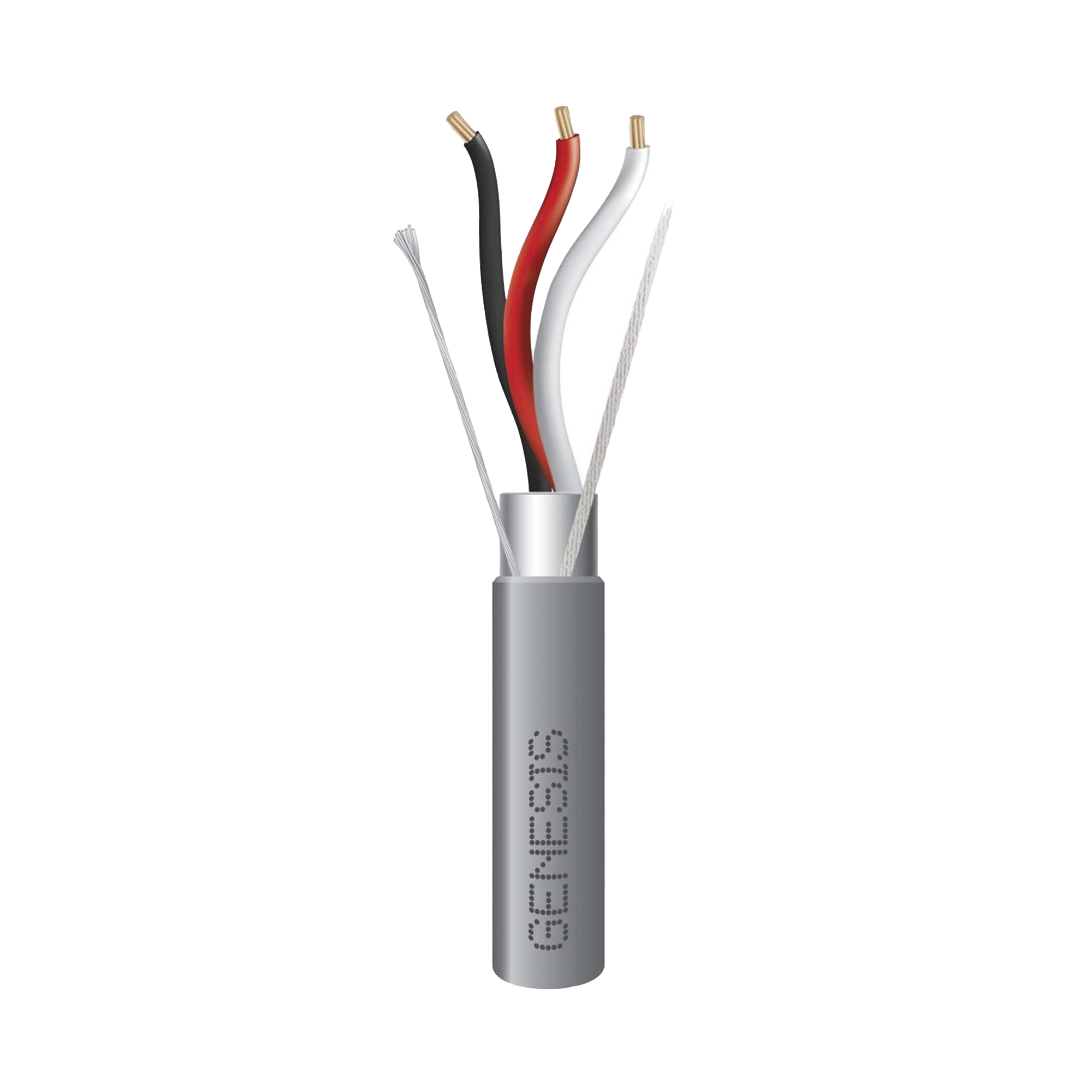 Bobina de 305 Metros de Cable / 3 x 16 AWG / Riser / Blindado / Tipo CMR-CL3R-FPLR-FT4 / Color Gris / Aplicaciones de alarmas de Intrusión/Control de Acceso/ Automatización / Interfonos y Tv Porteros.