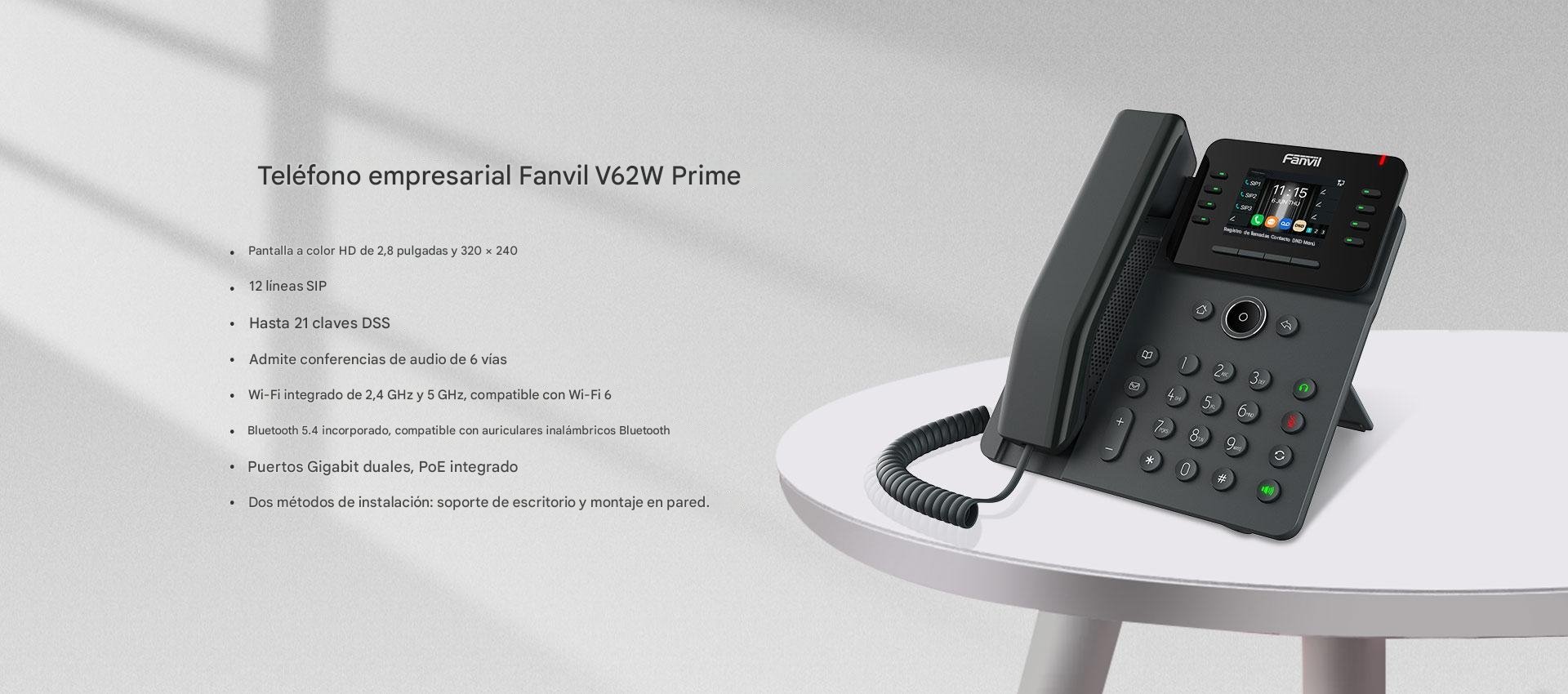 Fanvil V62G vista frontal