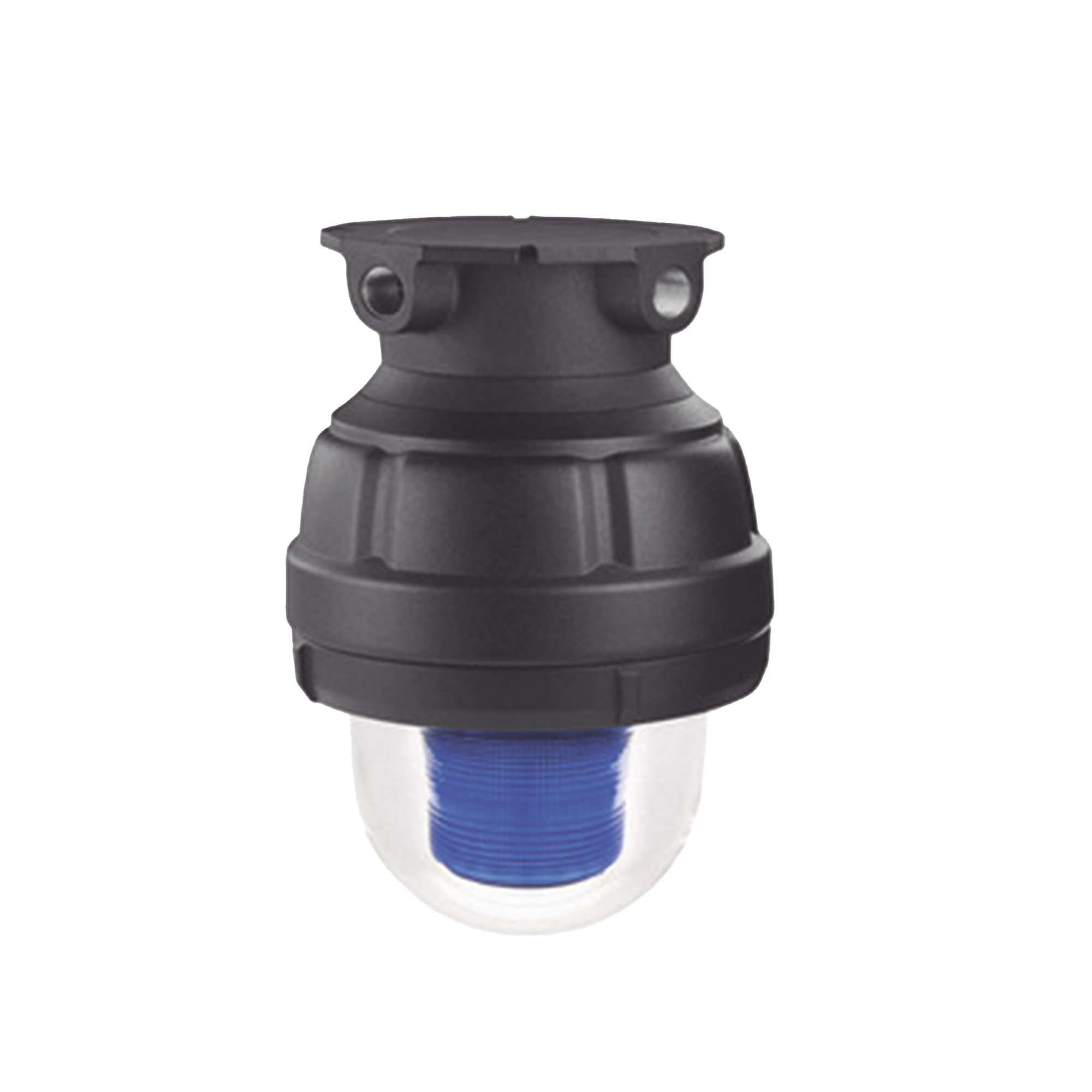 Luz de advertencia LED a prueba de explosión adecuado para su uso en Clase I, Div. I, Grupos C y D; Clase I, Div. 2, Grupos A, B, C y D; Clase II, Div. 1, Grupos E, F y G; Clase III, color Azul, 24 VCD