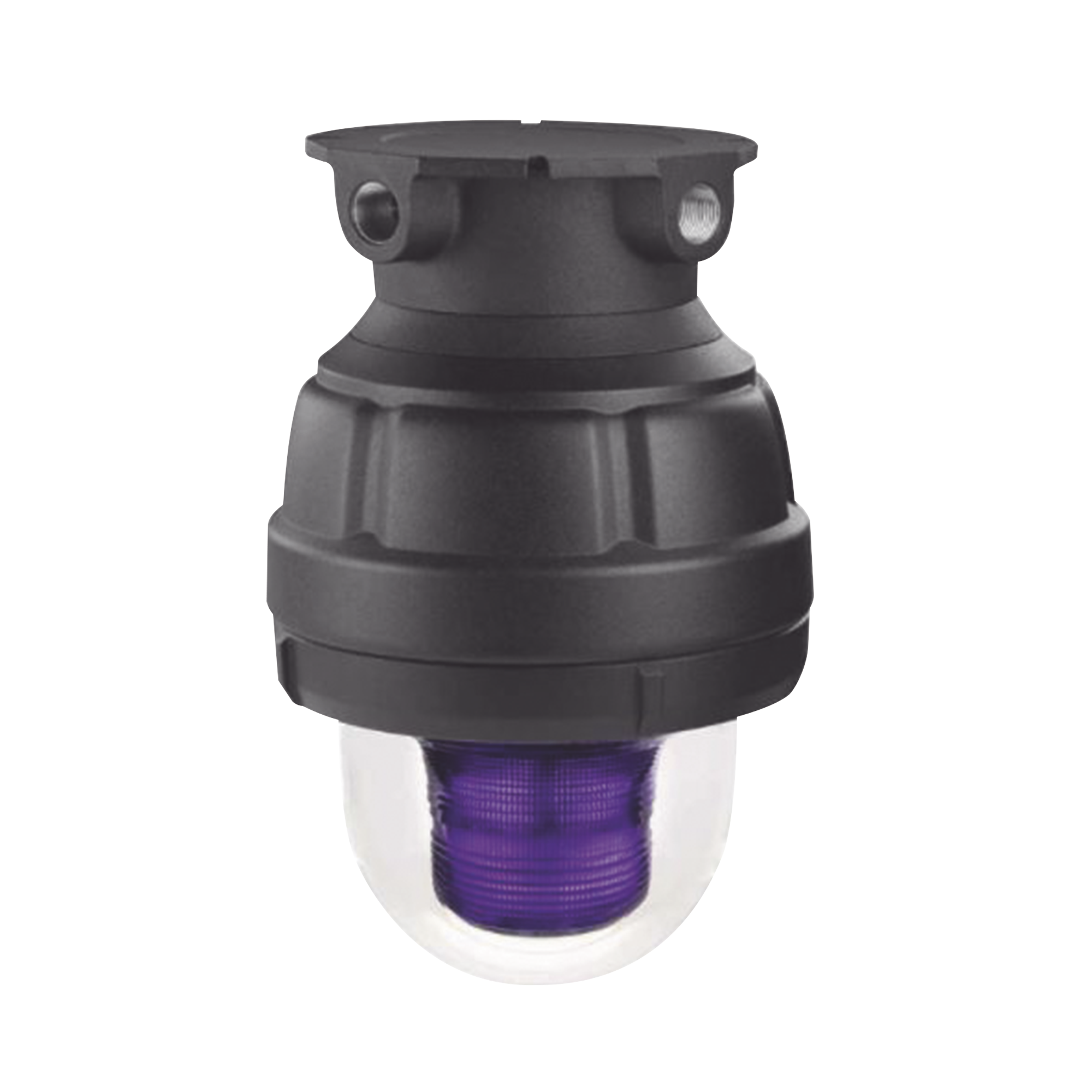 Luz estroboscopica a prueba de explosiones UL y cUL para Clase I, División 1, Grupo C y D; Clase I, División 2, Grupos A y B; Clase II, División 1, Grupos E, F y G; Clase III , 24 Vcd, color Magenta, montaje no incluido