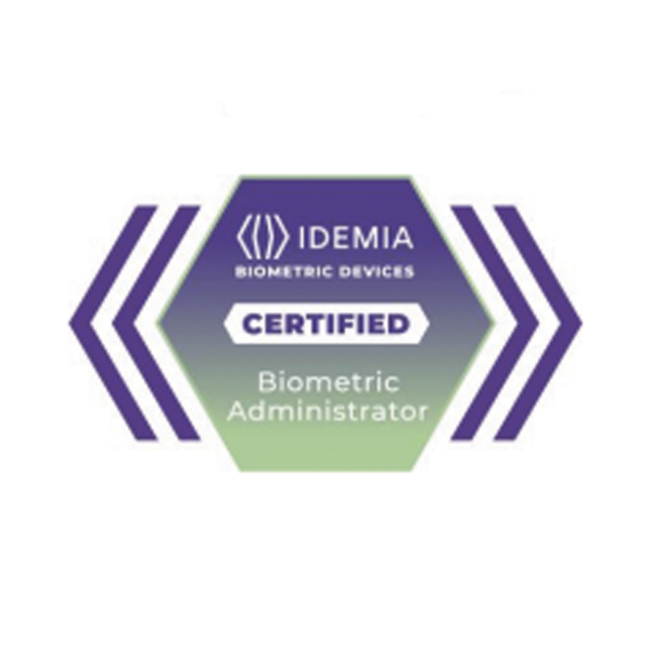 Certificado Idemia Administrador Biométrico , membresía de 2 años con acceso al módulo de ventas 24/7 a la plataforma de aprendizaje de dispositivos biométricos de IDEMIA.