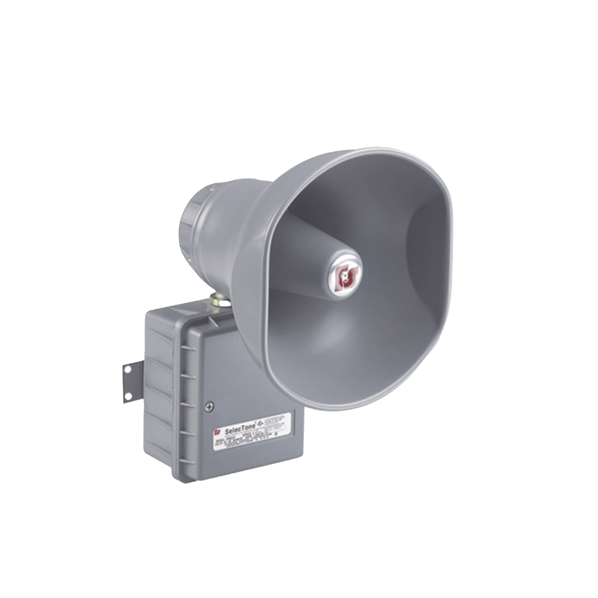 Altavoz amplificado  SelecTone® de 15 W, para ubicaciones peligrosas Aprobado por CSFM y listado UL y cUL , 120 Vca, gris