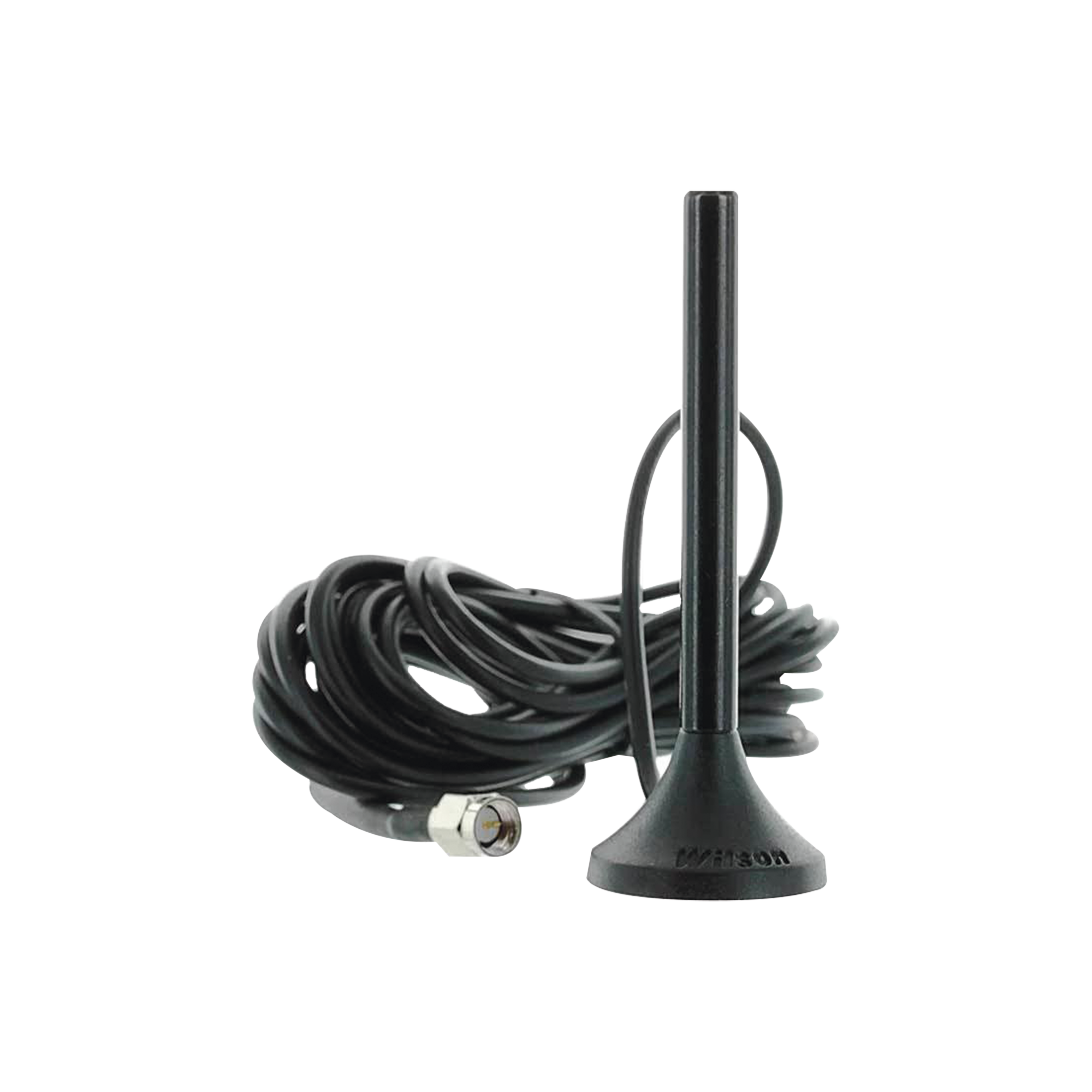 Antena Mini de Montaje Magnético, con cable RG174 y conector SMA macho | Rango de Frecuencias 700-960 MHz, 1710-2270 MHz | Ganancia Máxima 3.1 dB