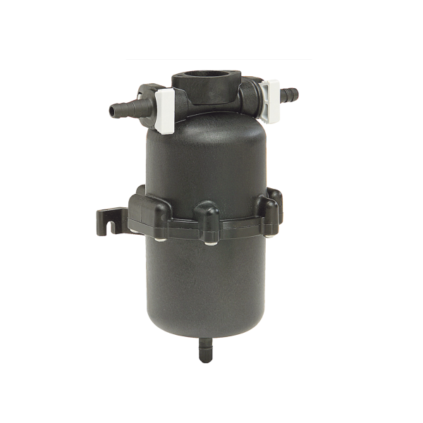 Mini tanque acumulador con capacidad de hasta 0.65 litros.