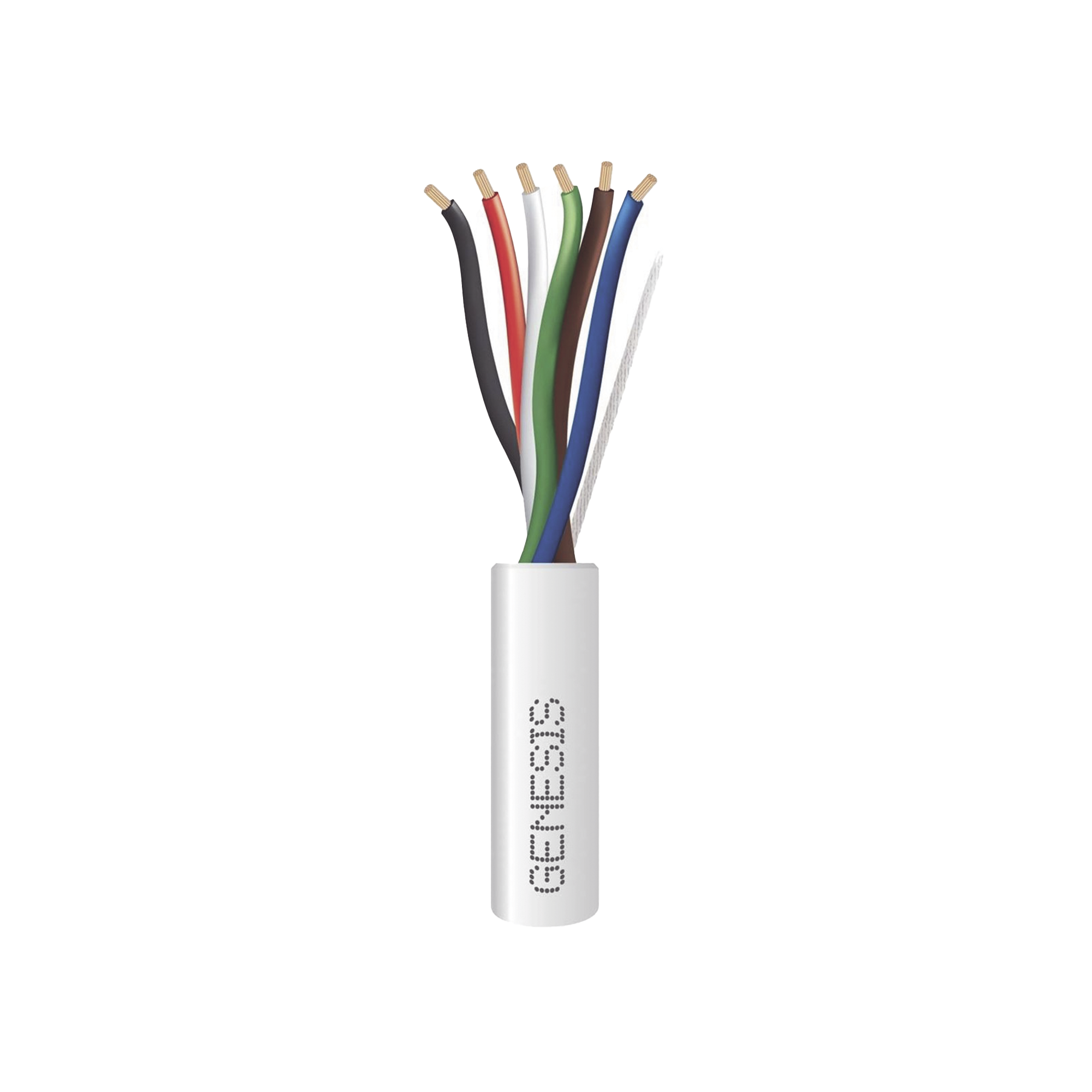 Bobina de 305 Metros / Cable de Cobre / 6 x 18 AWG  / Plenum / Para Interior / Color Blanco / Para Aplicaciones de Alarmas de Intrusión/Control de Acceso/ Automatización / Interfonos y Tv Porteros
