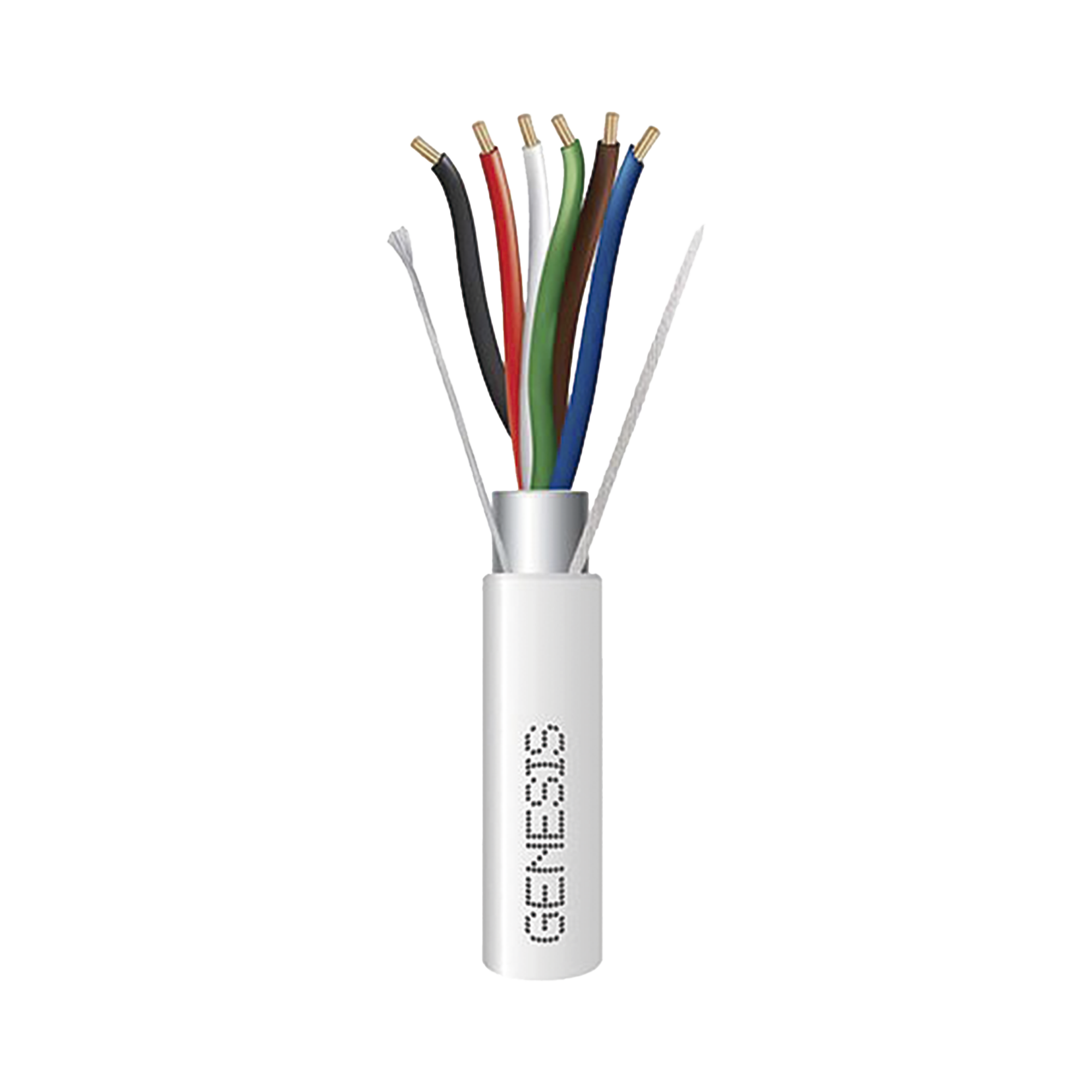 Bobina de 305 Metros / Cable de Cobre / 6 x 18 AWG  / Plenum / Color Blanco / Blindado / Para Aplicaciones de Alarmas de Intrusión / Control de Acceso / Automatización / Interfonos y Tv Porteros