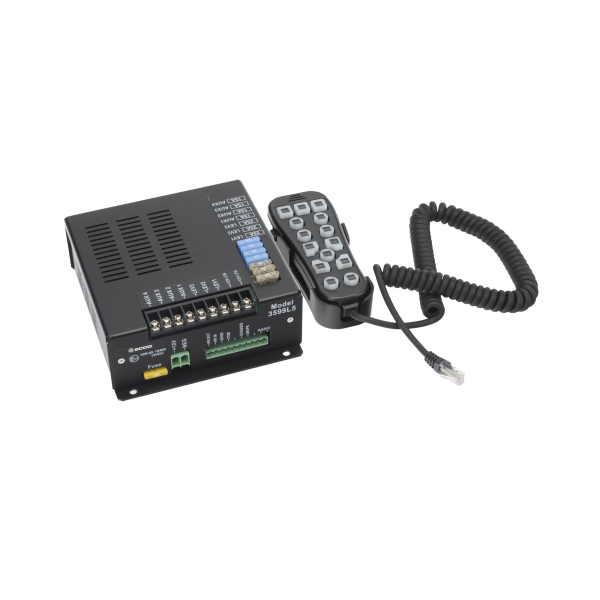 Sirena Vehicular H2 Covert ™ de 200W de Potencia, Con Controlador Unimando de 14 Botones Para Control de Tonos, 7 Salidas Auxiliares y Micrófono