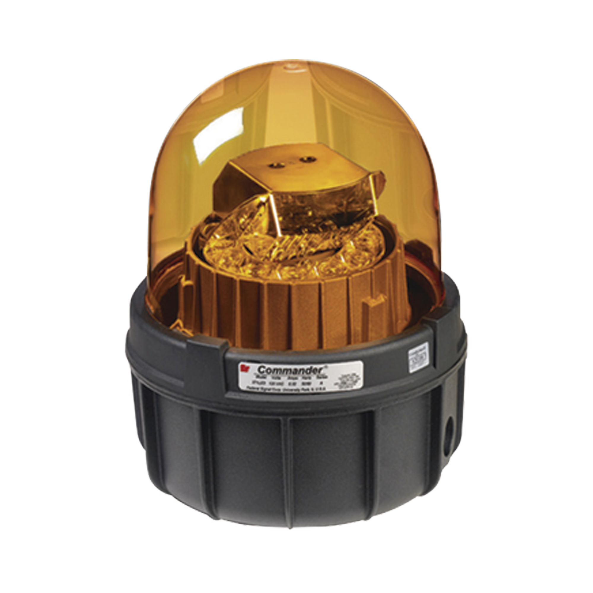 LED de advertencia giratorias Commander®, Tipo 4X, carcasa IP66 Listado por UL y cUL , 120 VCA, color ámbar, Para Ubicaciones y Ambientes Peligrosos