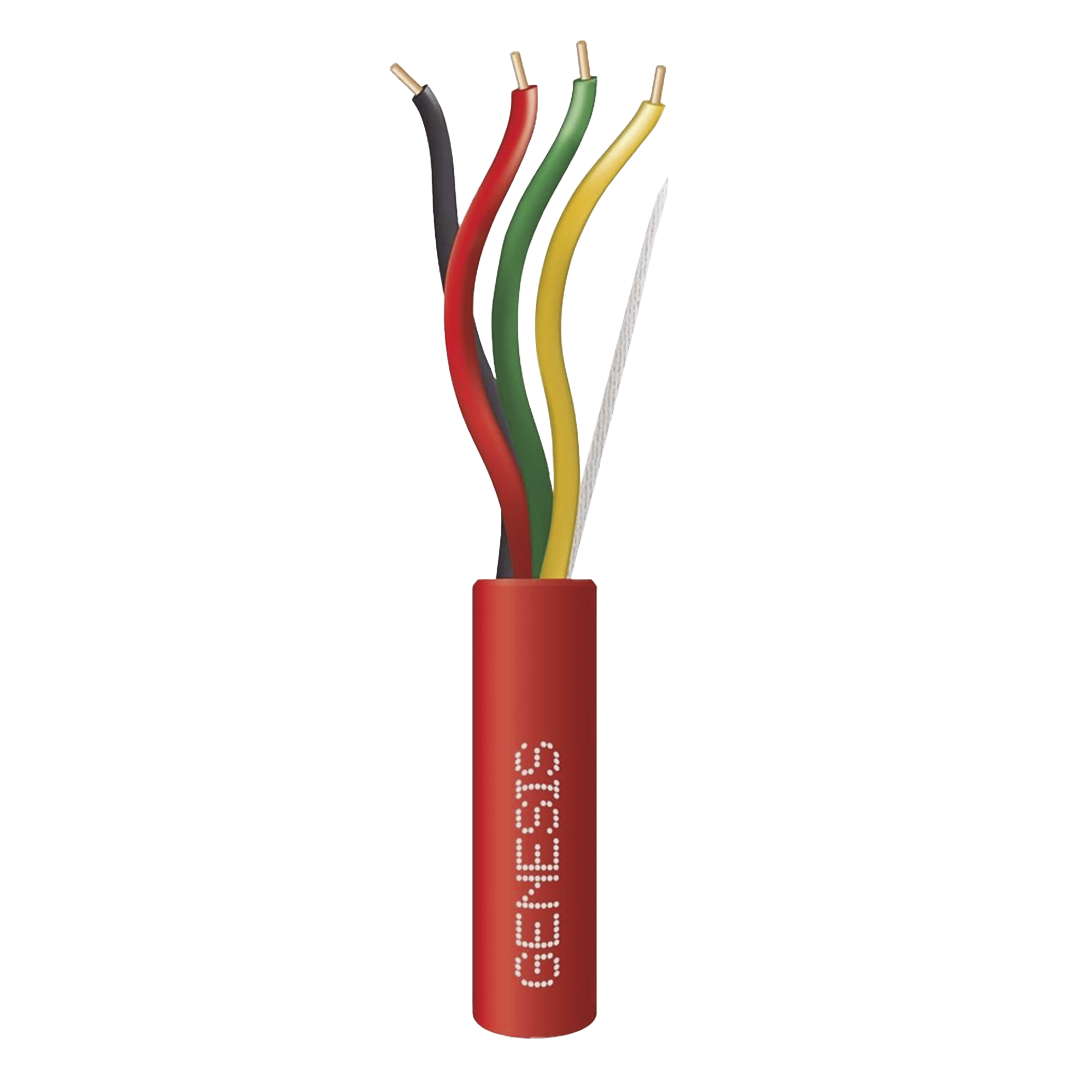 Carrete de Alambre 305 Metros / 4 x 16 AWG / Riser / Color Rojo / Tipo FPLR, CL3R, (UL) FT4 / Para Aplicaciones  en Sistemas de Detección de Incendio y Sistemas de Evacuación.