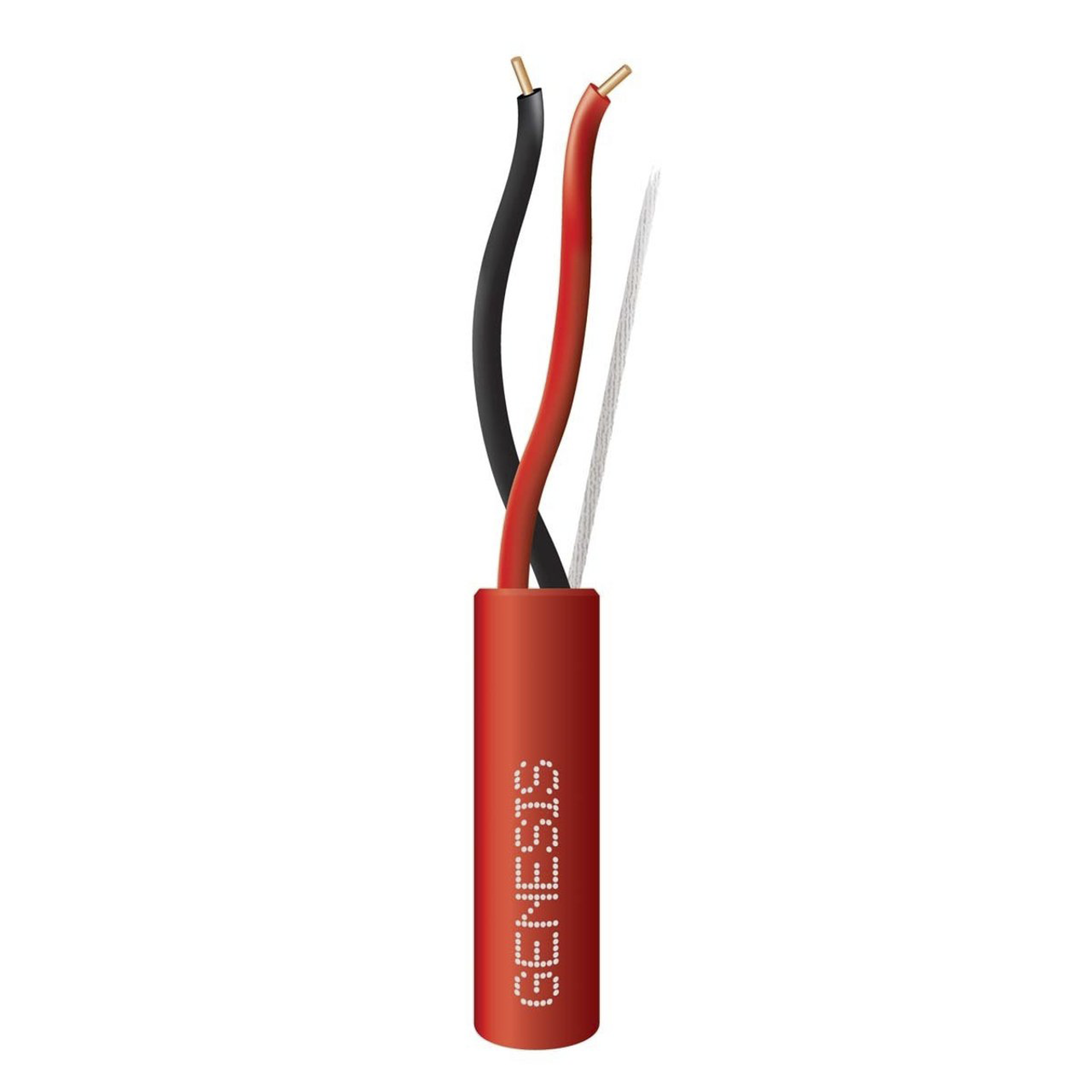 Bobina de 305 Metros de Alambre / 2 x 14 AWG / Plenum/ Tipo FPLP / Color Rojo / Para Aplicaciones en Sistemas de Detección de Incendio y Sistemas de Evacuación.