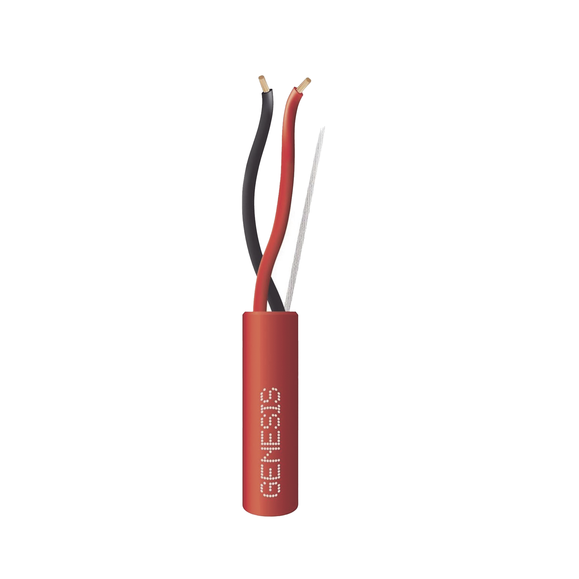 Bobina de Cable de 305 Metros / 2 x 14 AWG / Riser / Tipo FPLP-CL3P / Color Rojo / Para Aplicaciones en Paneles de Detección de Incendio y Sistemas de Evacuación