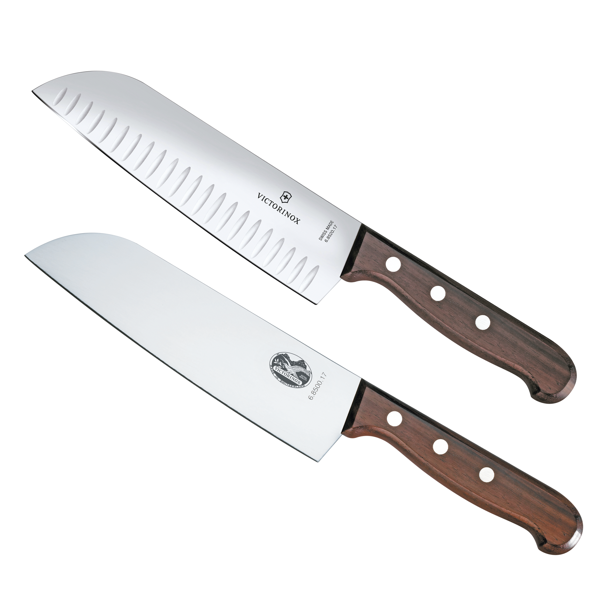 Set de 2 Cuchillos Santoku Wood de Mango de Madera Palissandro Victorinox. La combinación Ideal para La Cocina.