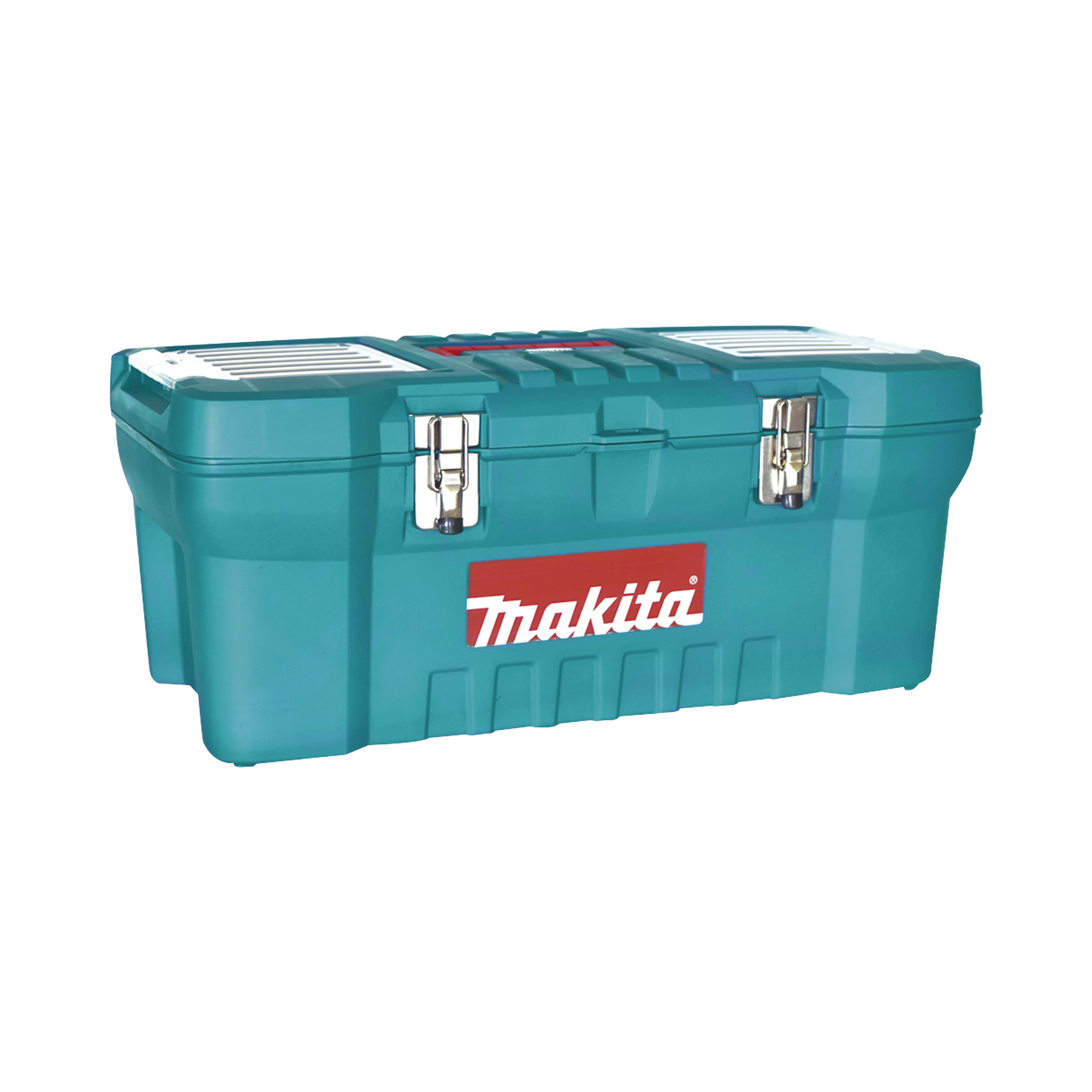 Caja de herramientas de 24" con doble cerradura de metal (60 x 25 x 30 cm)