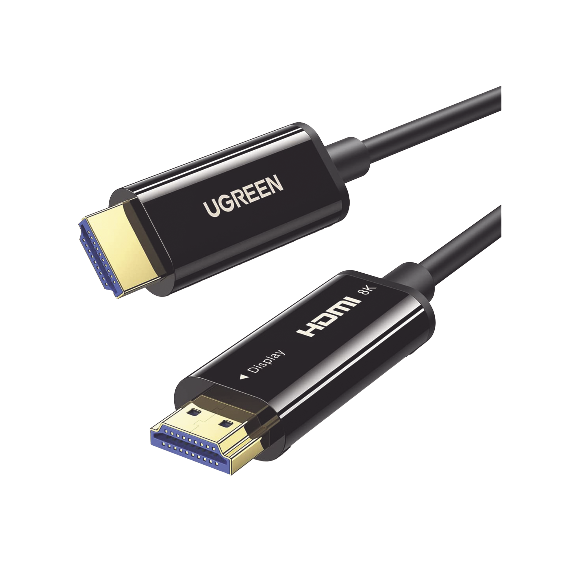 Cable HDMI de 10 Metros por Fibra Óptica 8K@60Hz / Fibra de 4 núcleos + Cobre estañado de 7 núcleos / Compatible con HDMI 2.1 / Alta velocidad 18 Gbps / 3D / HDR / Caja de Aleacion Zinc / Premium