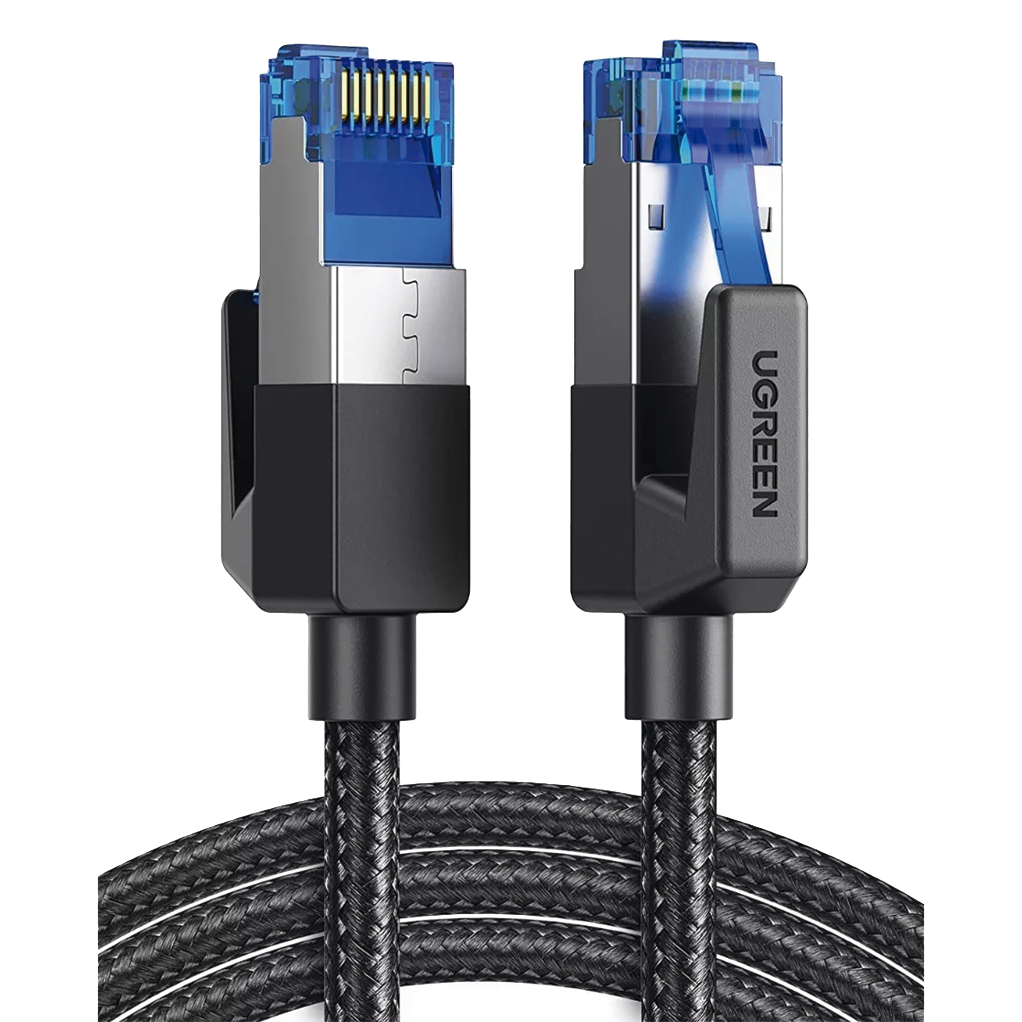 Cable Ethernet Cat8 CLASS‚?†F/FTP Redondo con Malla de Nylon 2 Metros