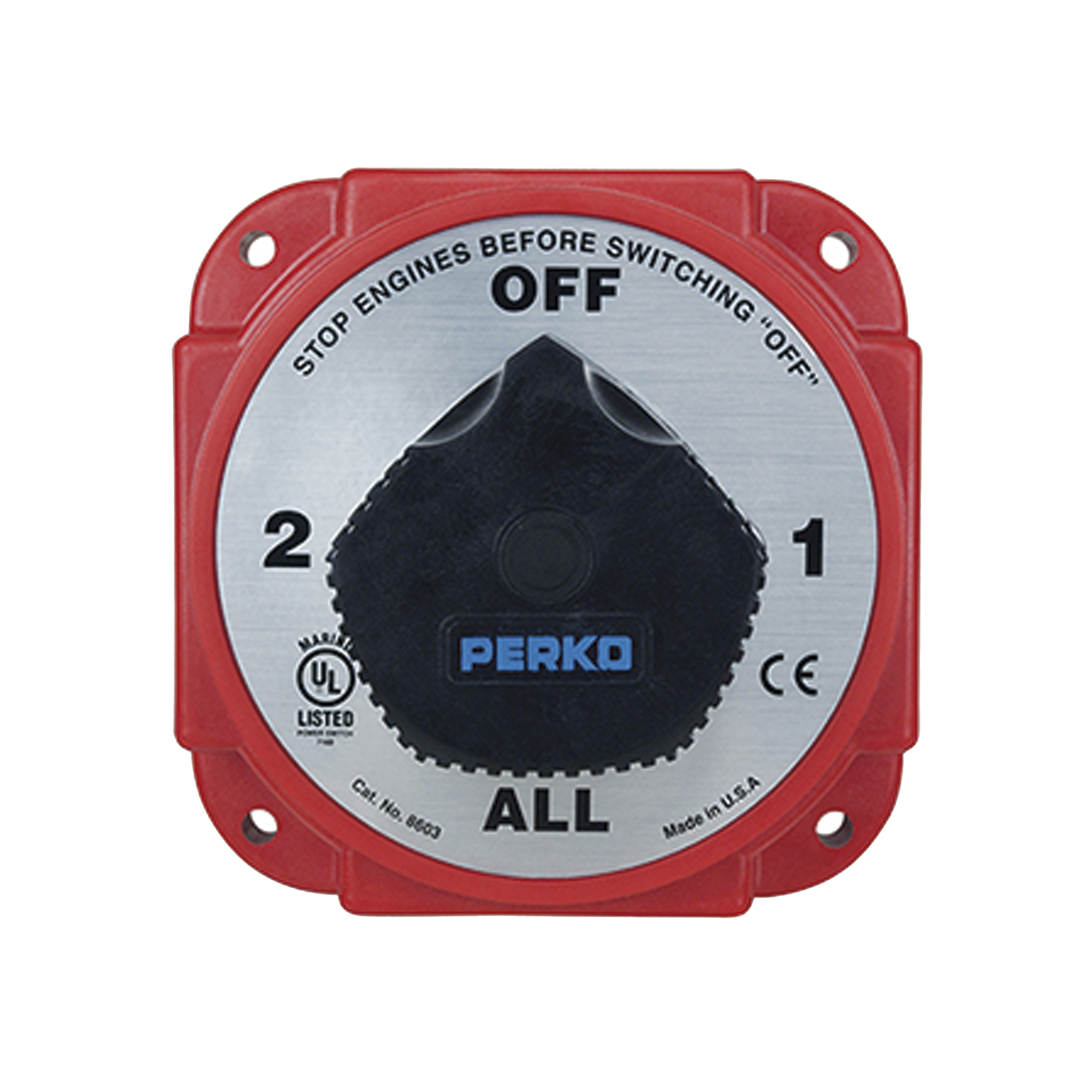 Switch Selector de Batería y Alternador de Servicio Pesado, para Sistemas Eléctricos Marinos