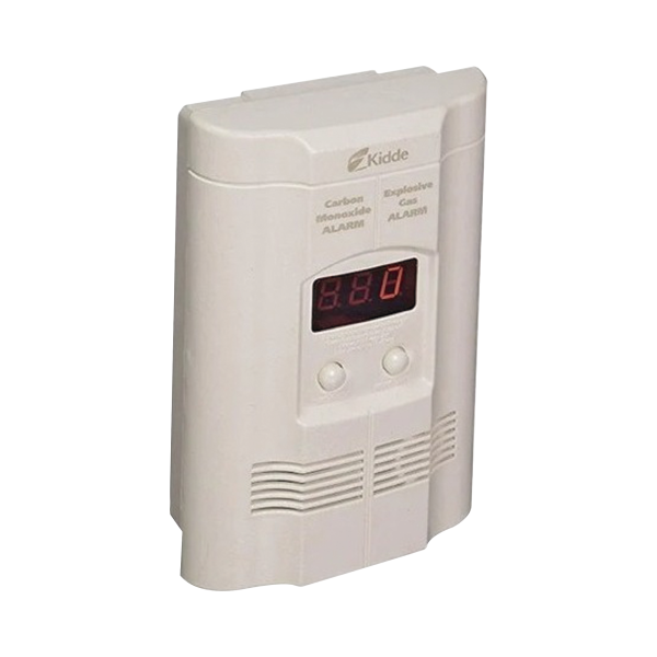 Detector Autónomo de Monóxido de Carbono (CO) y Gases Explosivos (Propano y Metano) | Pantalla Digital | Conexión Directa a 120 VCA | Batería de Respaldo Incluida