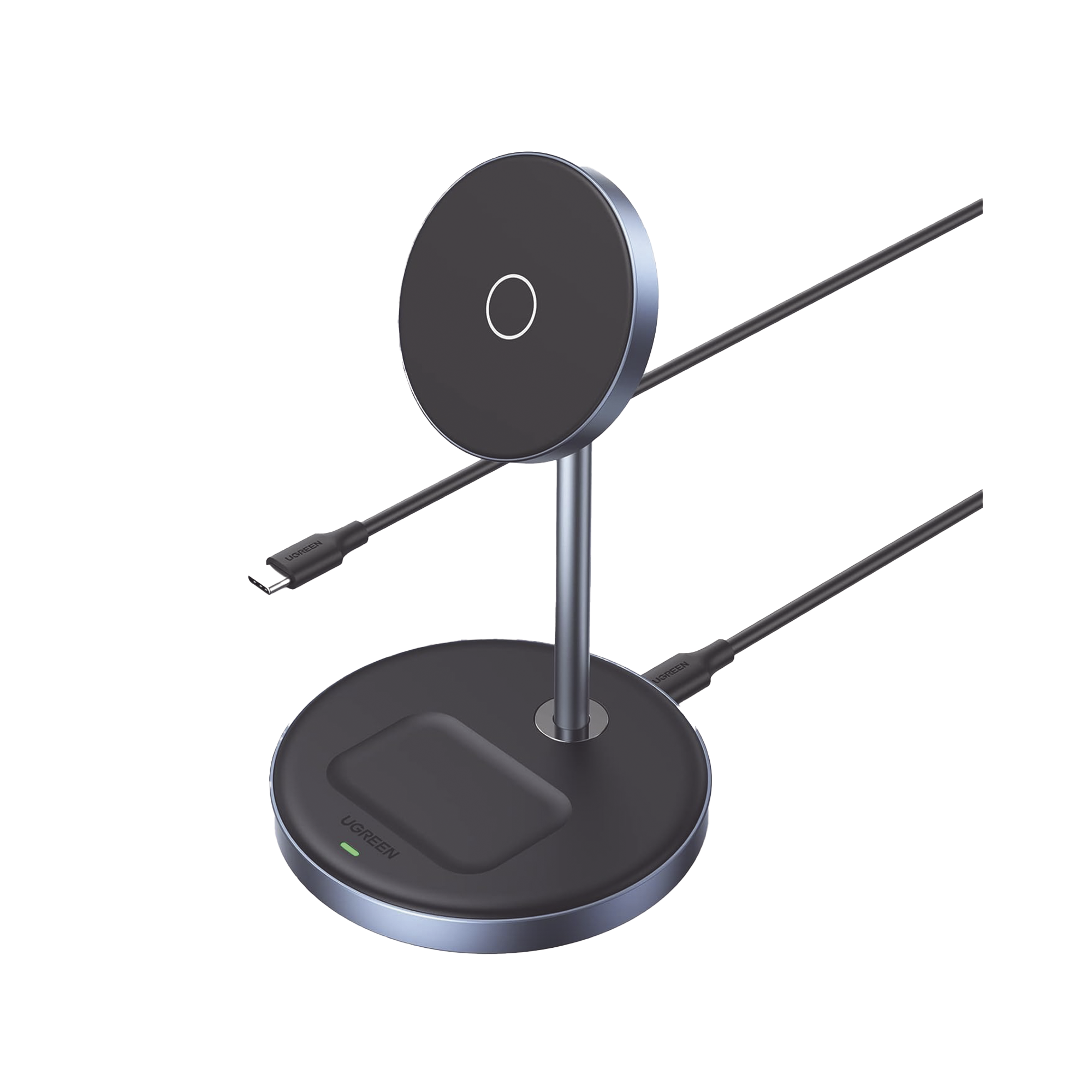 Estación de Carga Inalámbrica | 3 en 1 | Compatible con MagSafe | Perfecto para iPhone y  AirPods | Carga Rápida Adaptativa /Simultanea | Múltiples Protecciones | Luz Indicadora LED | Aleación de Aluminio | Incluye Cable
