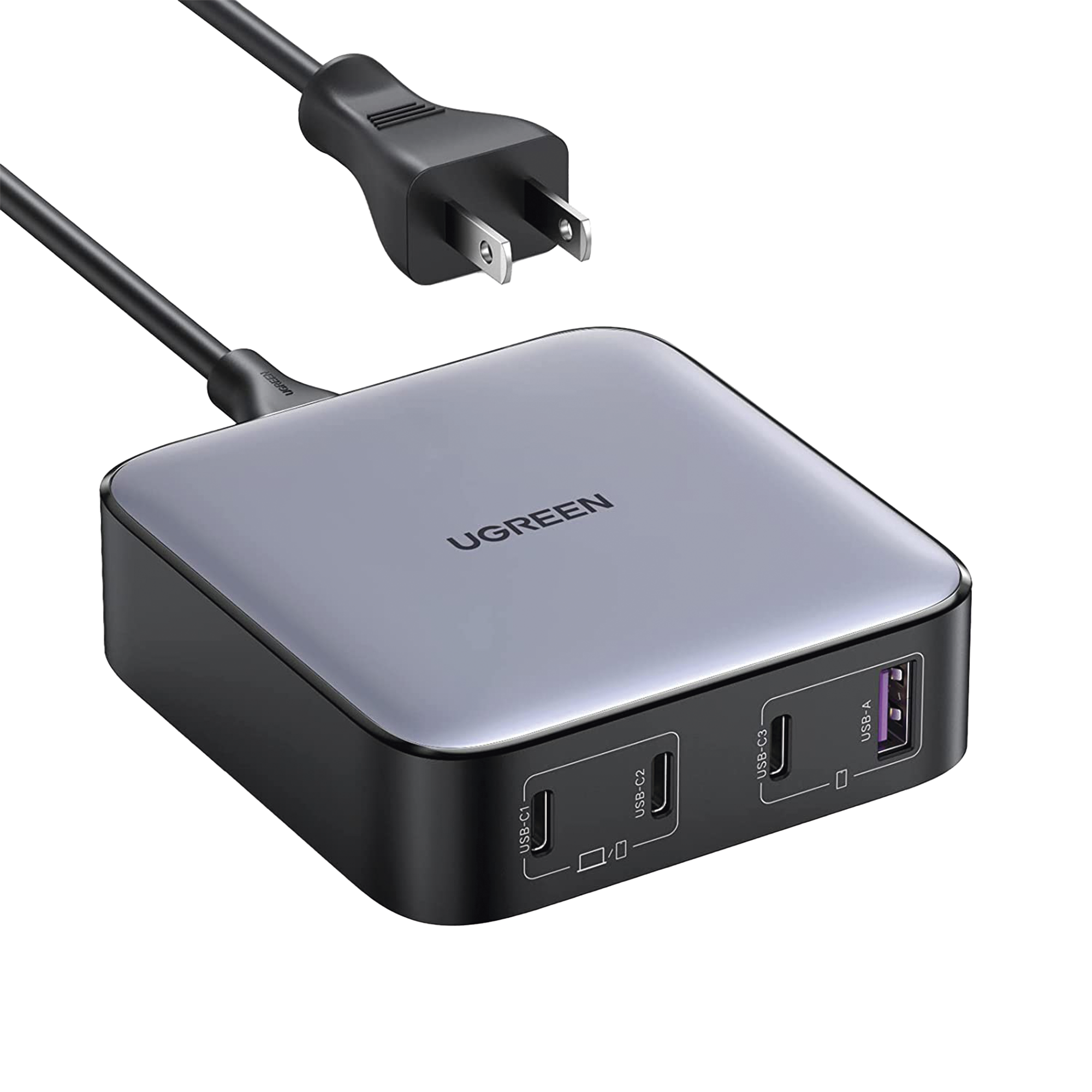 Cargador de Escritorio de 100W | 4 Puertos de Carga Rápida | 3 USB-C | 1 USB-A | Tecnología GaN II +SIC | Power Delivery 3.0 | Quick Charge 4.0 | Chip Confiable y Carga Inteligente | Optimiza la Experiencia de Carga