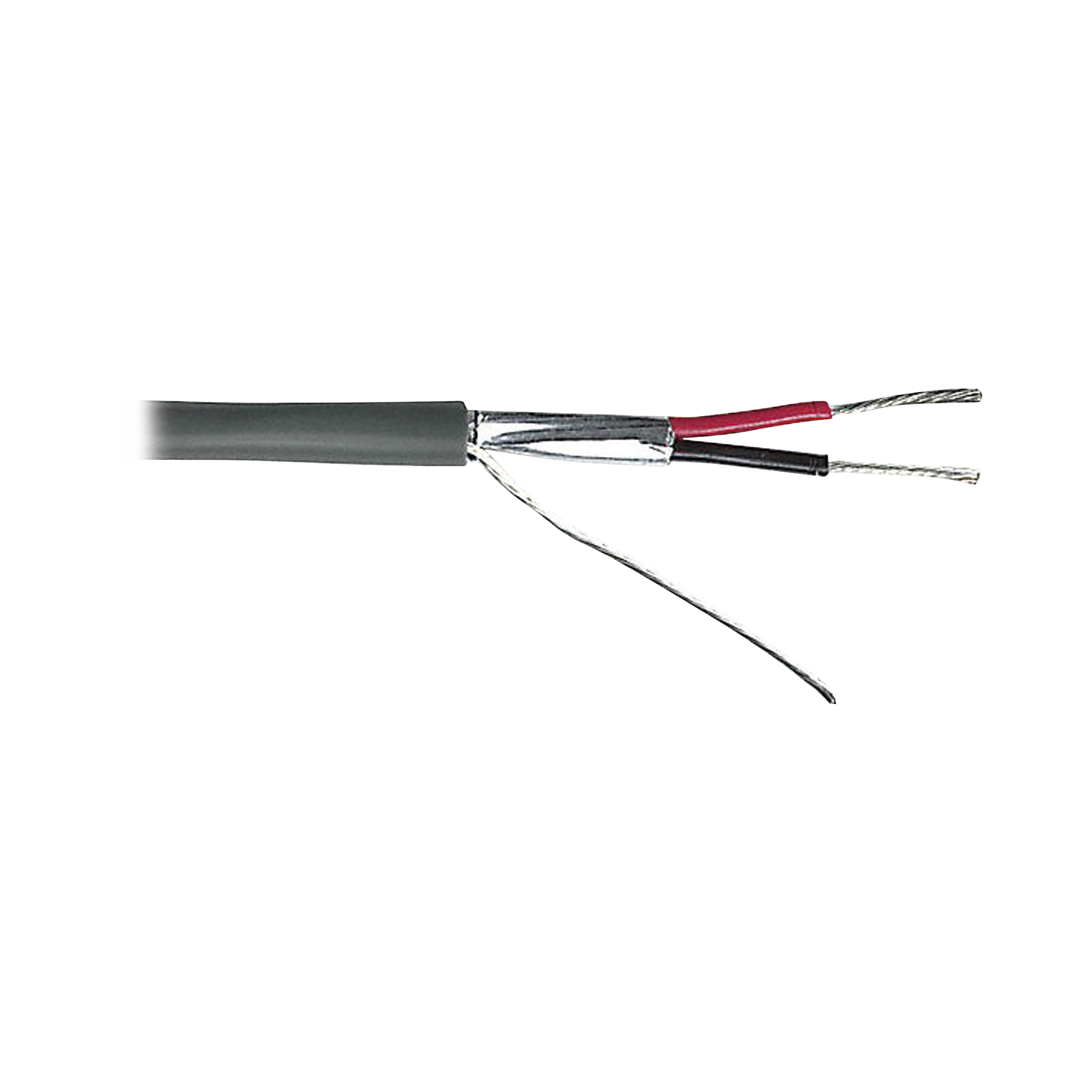 Cable 2 x 18 AWG / Blindado / 305 Metros / Riser / UL / Color Gris / Hecho en México