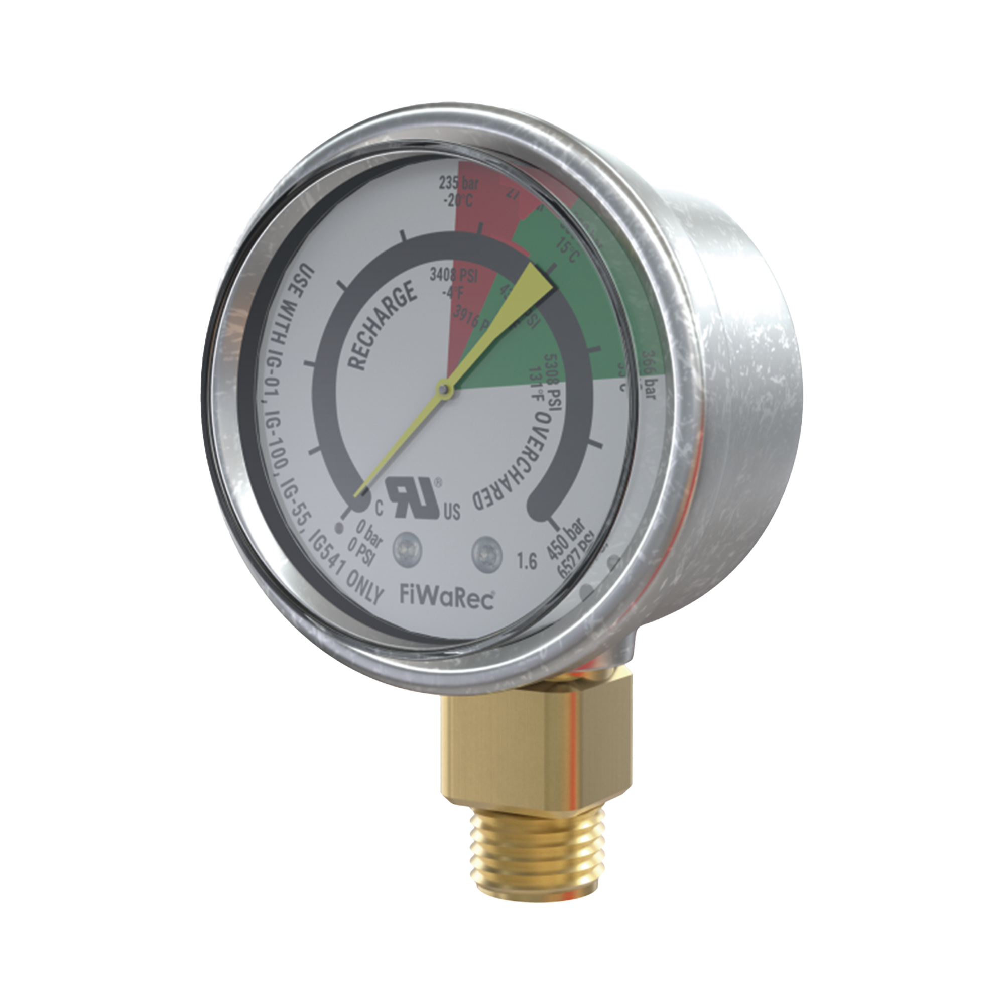 Manómetro de Contacto ‚?? Argón/Nitrógeno ‚?? 4351 PSI (300 bar) N.O ‚?? Baja presión