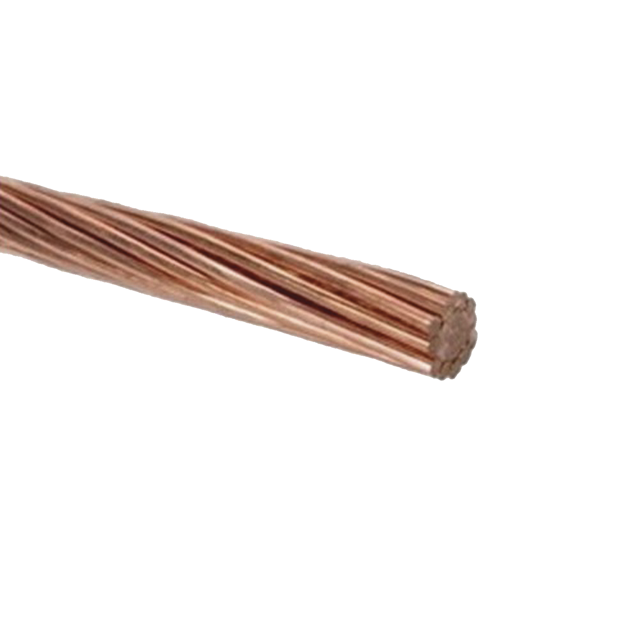 Cable Eléctrico de Cobre Desnudo Semiduro 7 Hilos, Cal. 2 AWG, Rollo de 100 m.