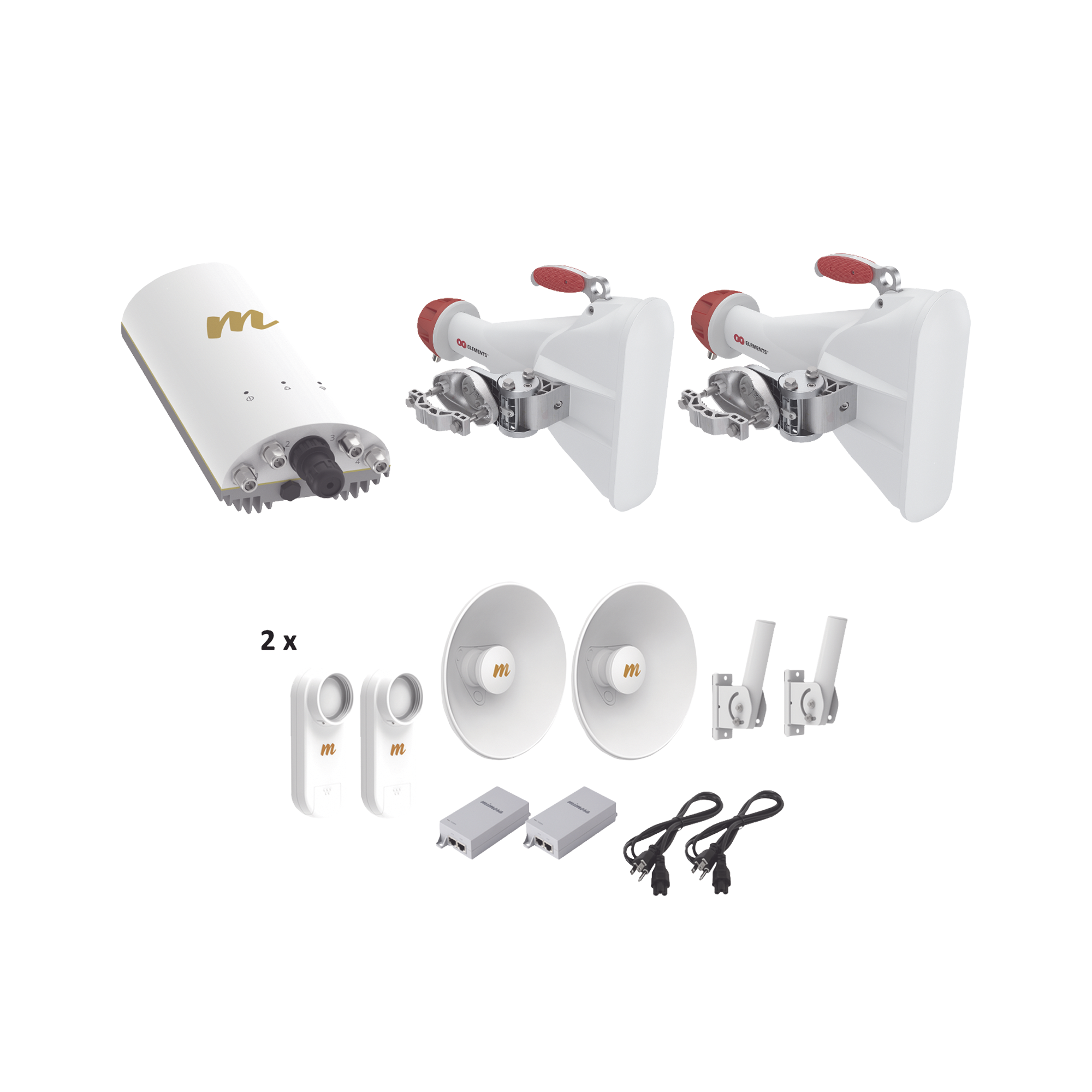Kit completo para WISP, Kit de radio A5c, 2 antenas sectoriales HG3CCA60 de 60¬∫, y 2 kit C5XPTPKIT3, ideal para hasta 7 km, y cobertura de hasta 120¬∫, POEs, Cables de alimentación Y Jumpers incluidos.