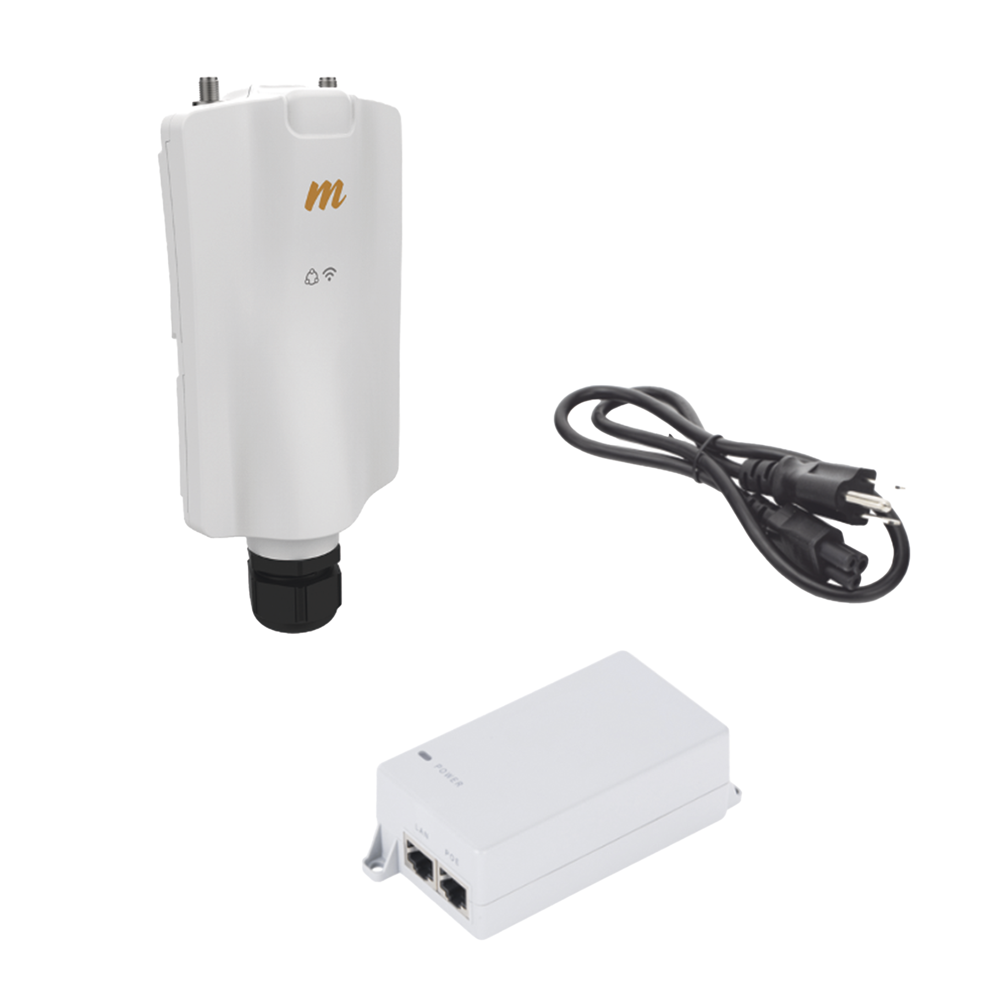Kit de radio A5x, 700 Mbps, hasta 64 usuarios concurrentes,  Monitoreo a travez de la nube, incluye POE24V y cable de alimentación PCC53