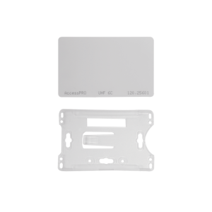 Kit de  Tag UHF tipo Tarjeta para lectoras de largo alcance 900 MHZ / EPC GEN 2 / ISO 18000 6C / No imprimible / Incluye porta tarjeta