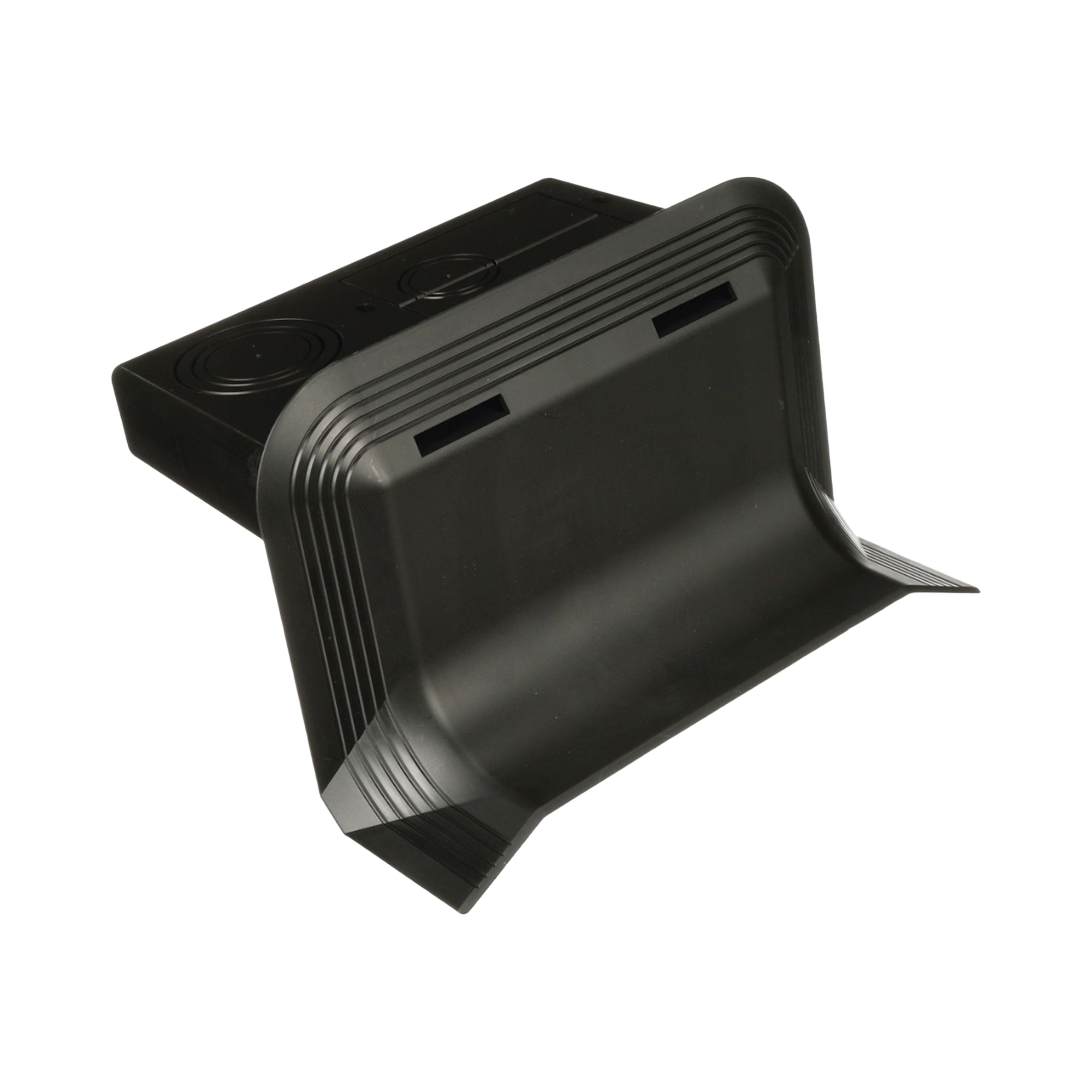 Accesorio de Conexión a Pared, Para Uso con Canaleta de Piso AFR4BCBL6, Material PVC Rígido, Color Negro