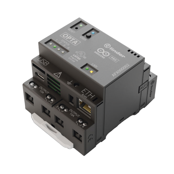 Arduino Opta Wifi / Ideal para desarrollos IOT, Industria 4.0, soporta múltiples lenguajes de programación, Ethernet,USB-C,RS-485,WI-FI,Bluetooth