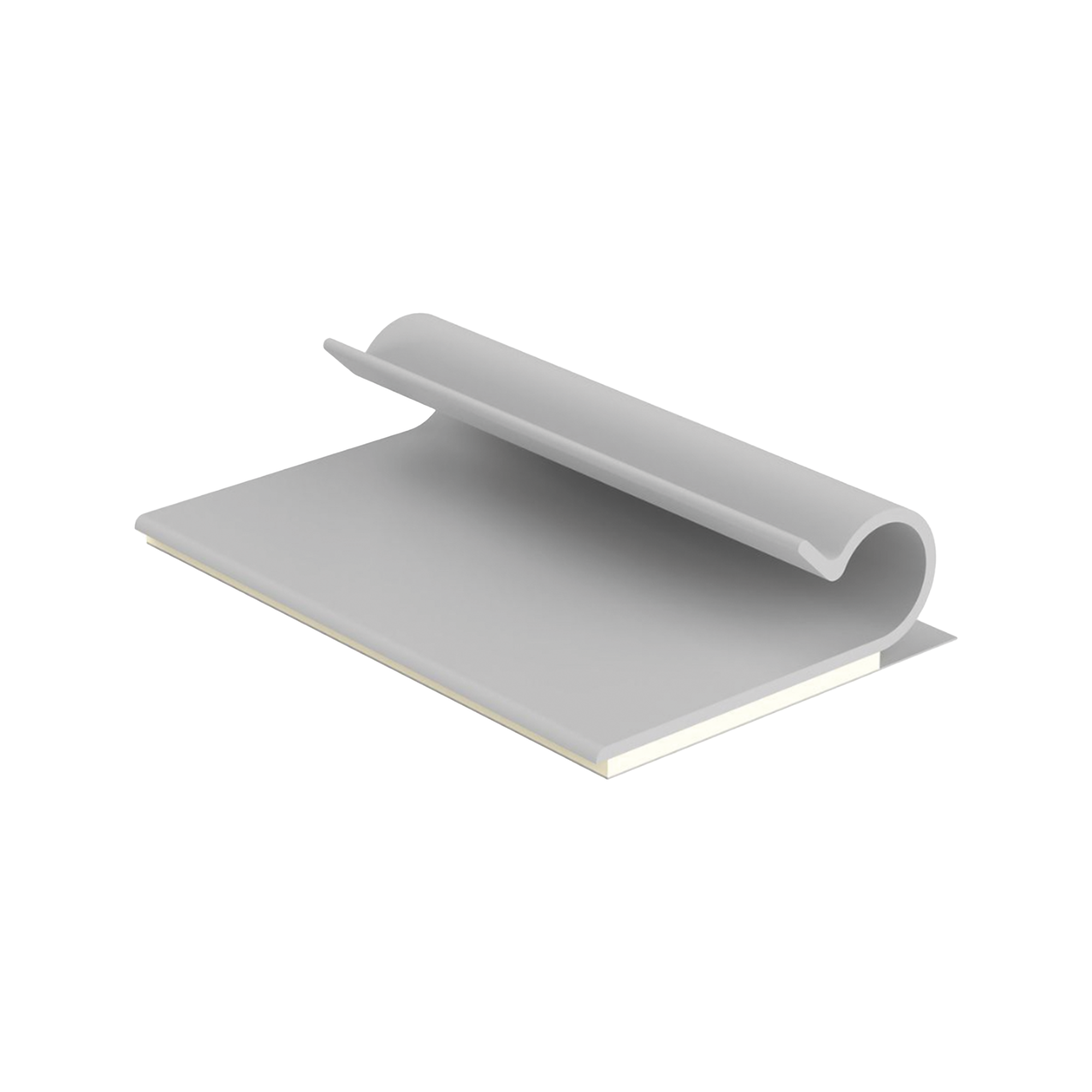 Clip Adhesivo Tipo J, Para Cables de Hasta 6.4 mm de Diametro, Uso Interior, Color Gris, Paquete de 100pz