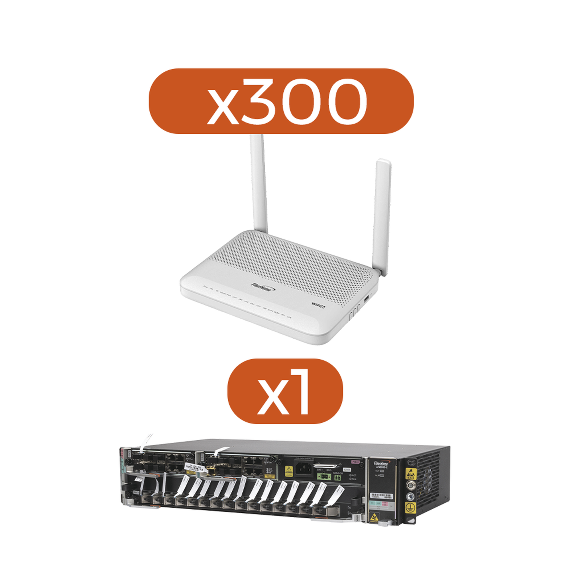 Kit 300 ONU¬¥s HG6144F + 1 OLT AN60002-AC