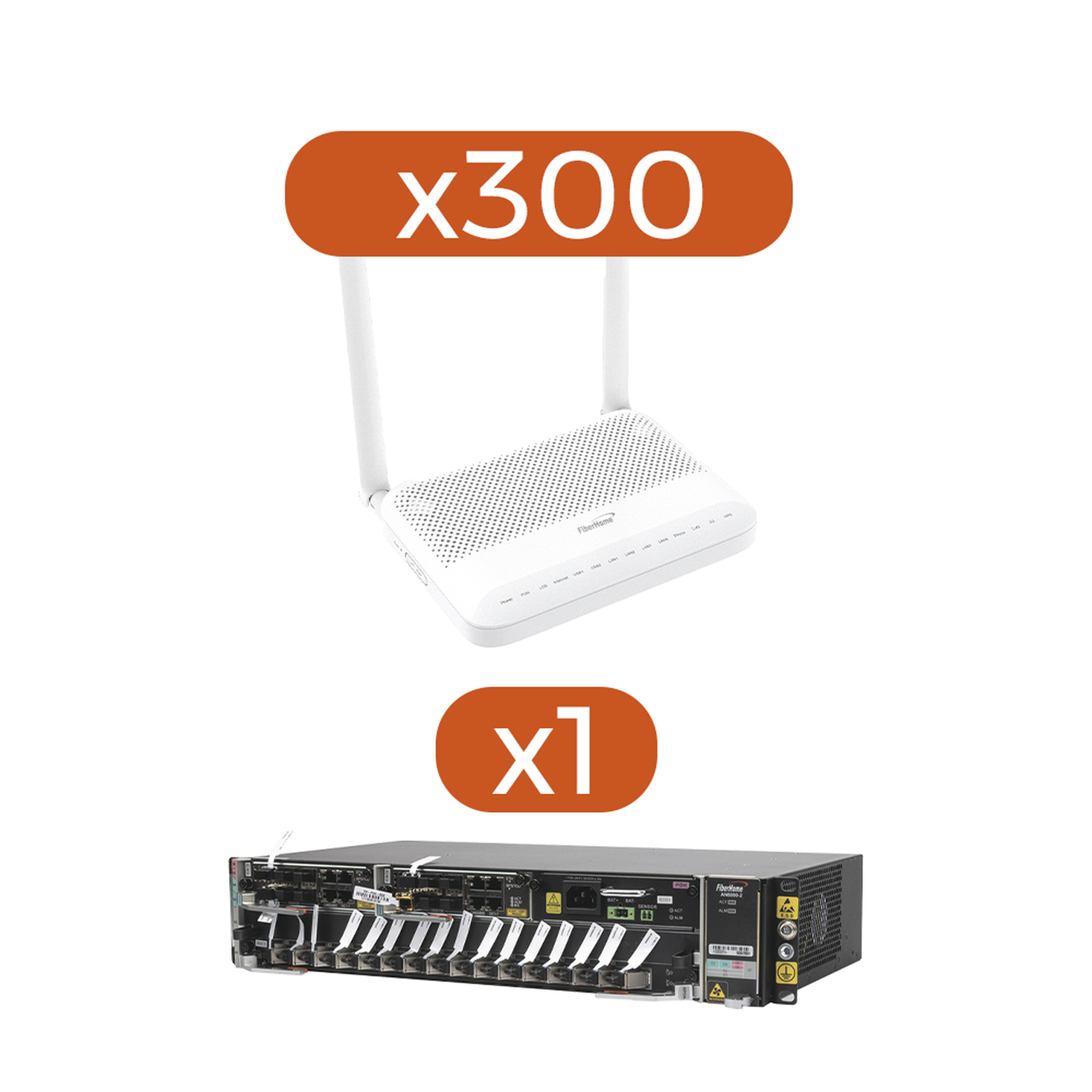 Kit 300 ONT¬¥s HG6145D2 + 1 OLT AN60002-AC
