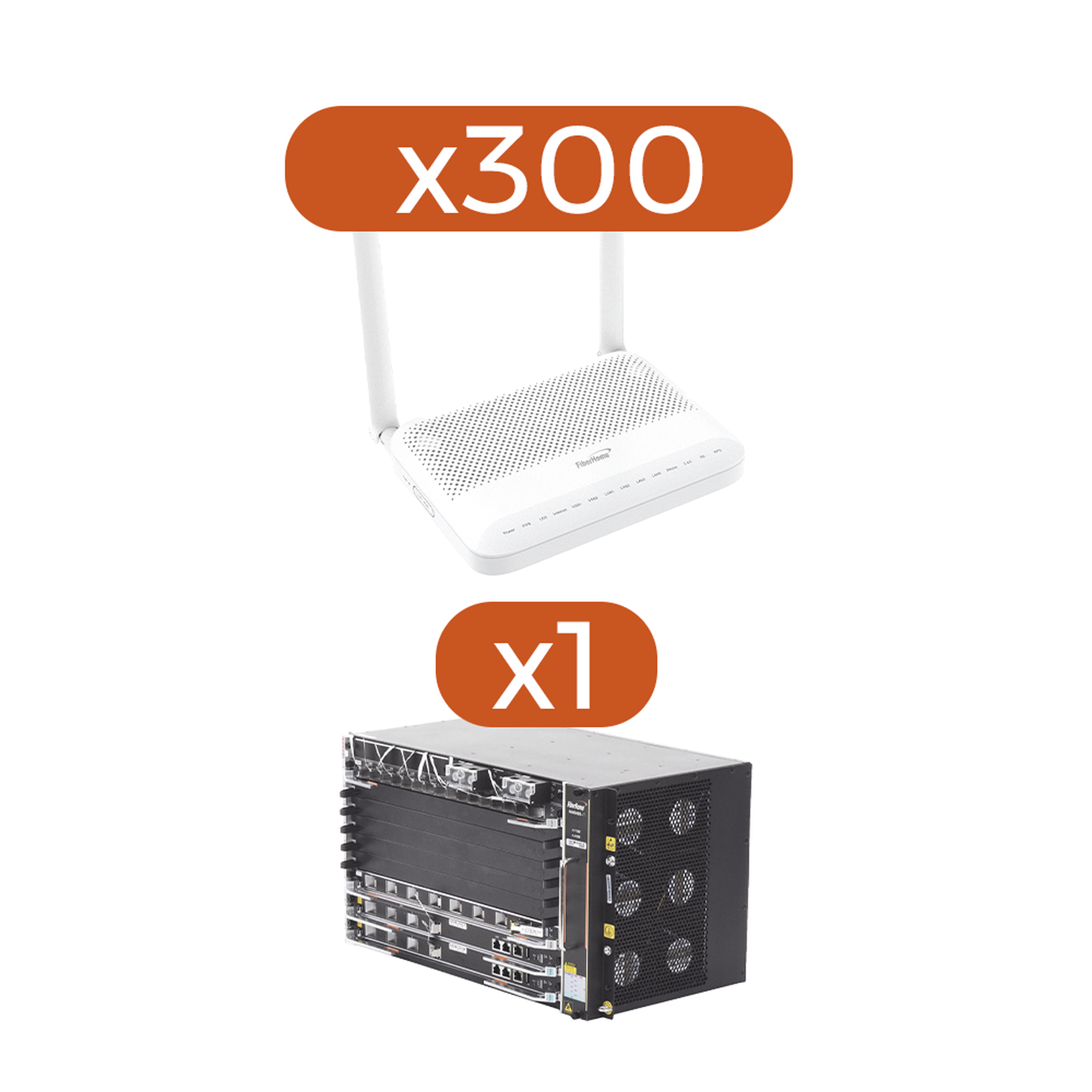Kit 300 ONT¬¥s HG6145D2 + 1 OLT AN6000-7