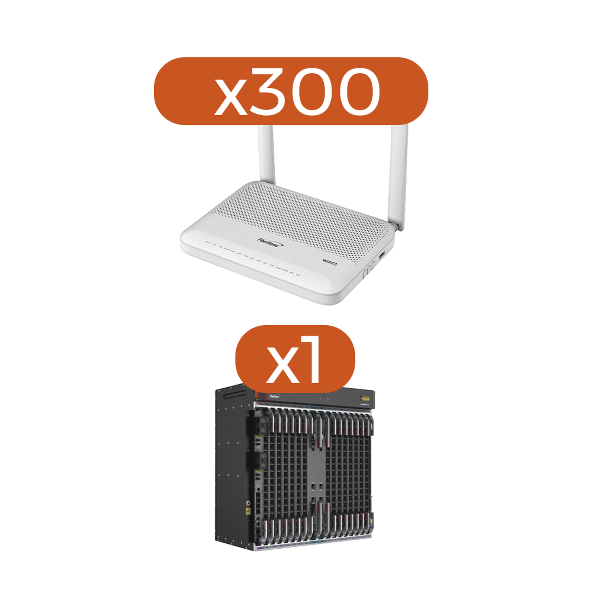 Kit 300 ONU¬¥s HG6144F + 1 OLT AN6000-15