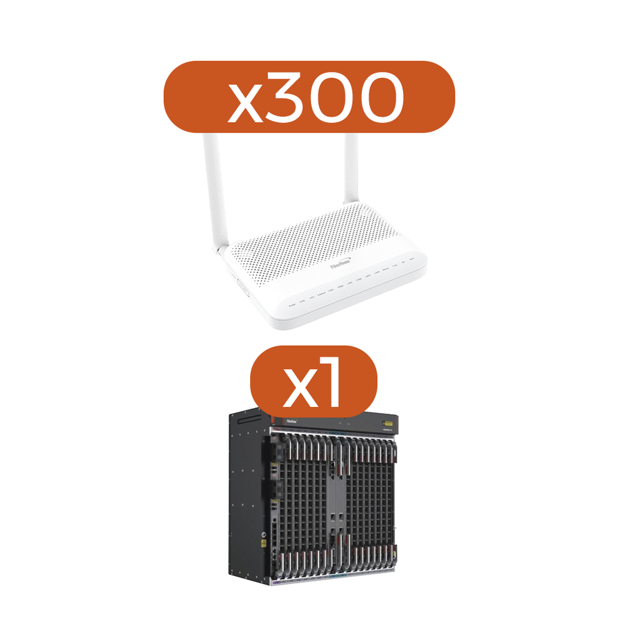 Kit 300 ONT¬¥s HG6145D2 + 1 OLT AN6000-15