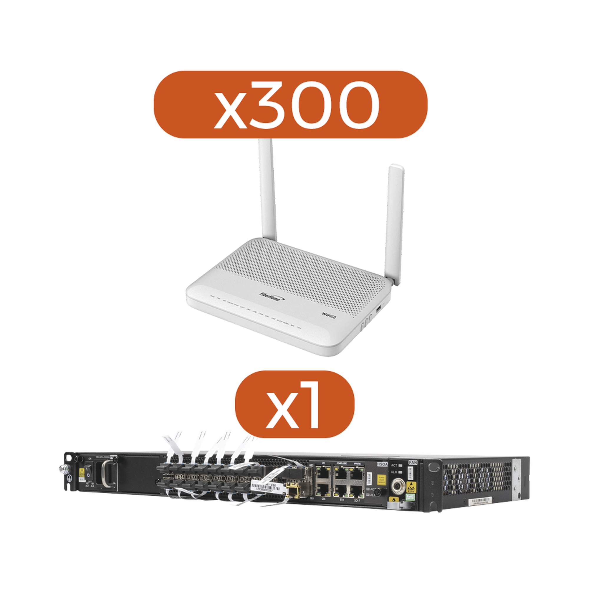 Kit 300 ONU¬¥s HG6144F + 1 OLT AN6001G16-AC