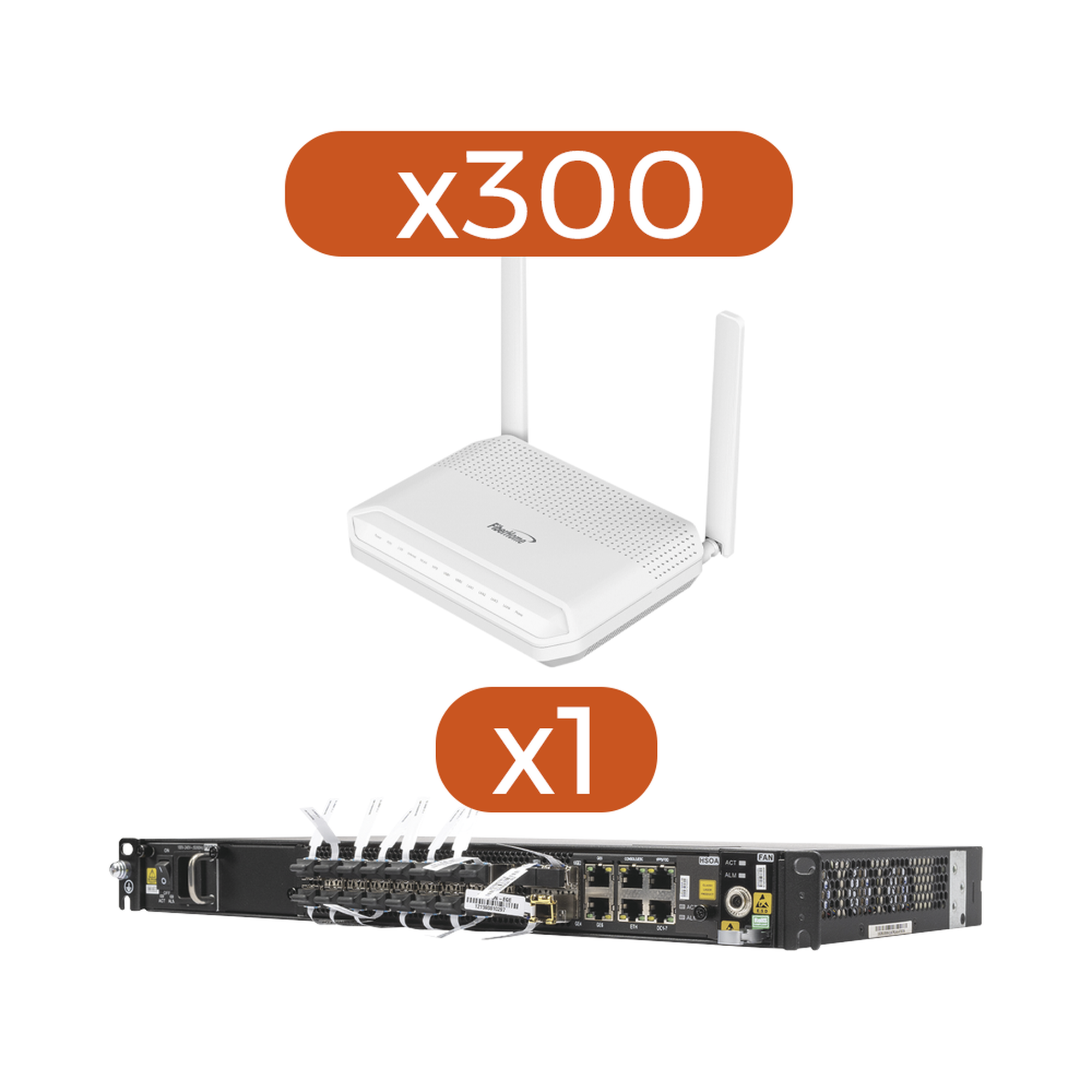 Kit 300 ONU¬¥s HG6145F + 1 OLT AN6001G16-AC