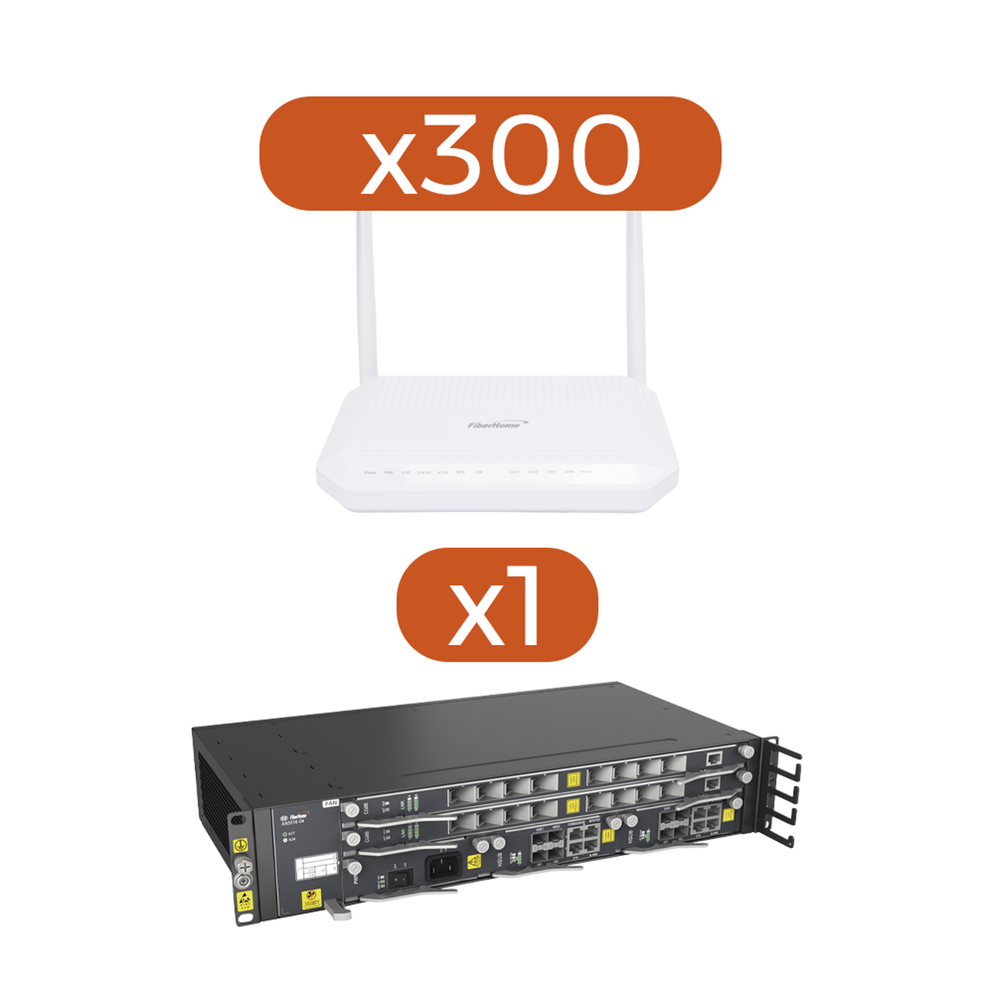Kit 300 ONT¬¥S HG6143D + 1 OLT AN5516-04-AC